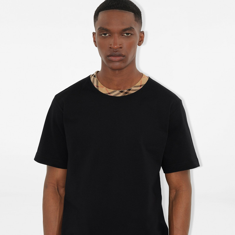 Burberry Check Trim Cotton T-shirt outlook