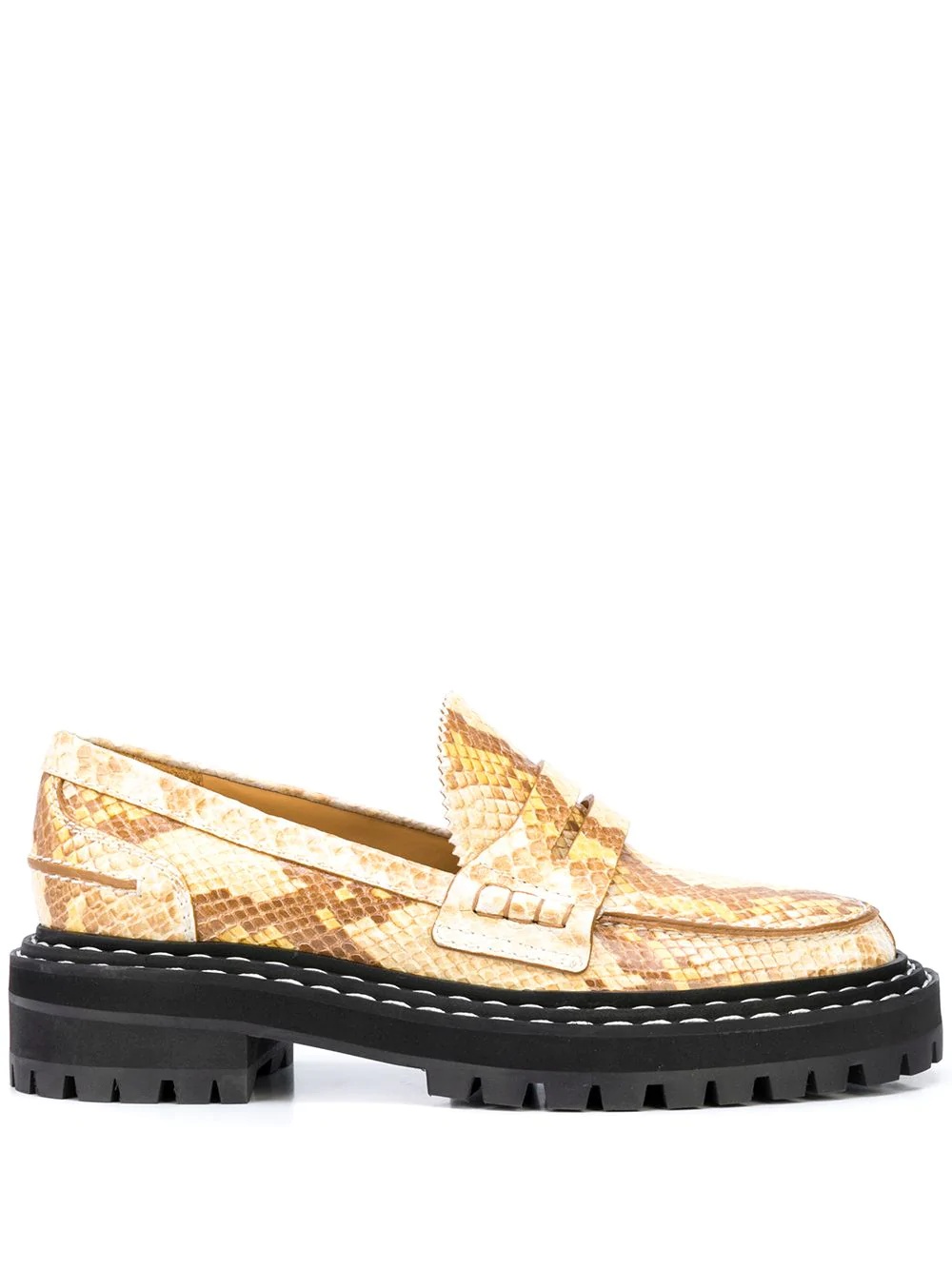 python-effect lug sole loafers - 1