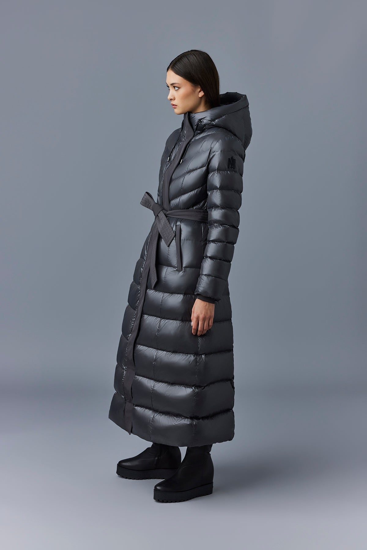CALINA Lustrous down maxi coat - 3