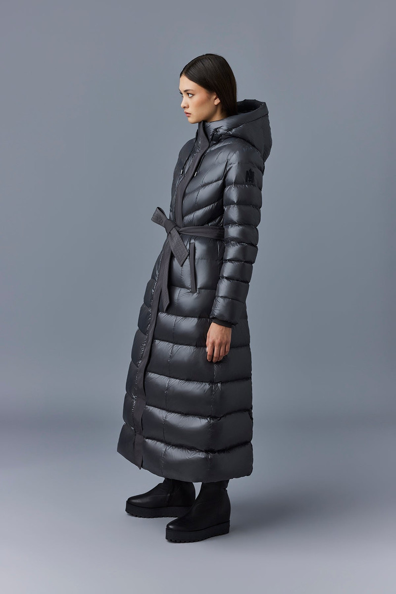 CALINA Lustrous down maxi coat 3