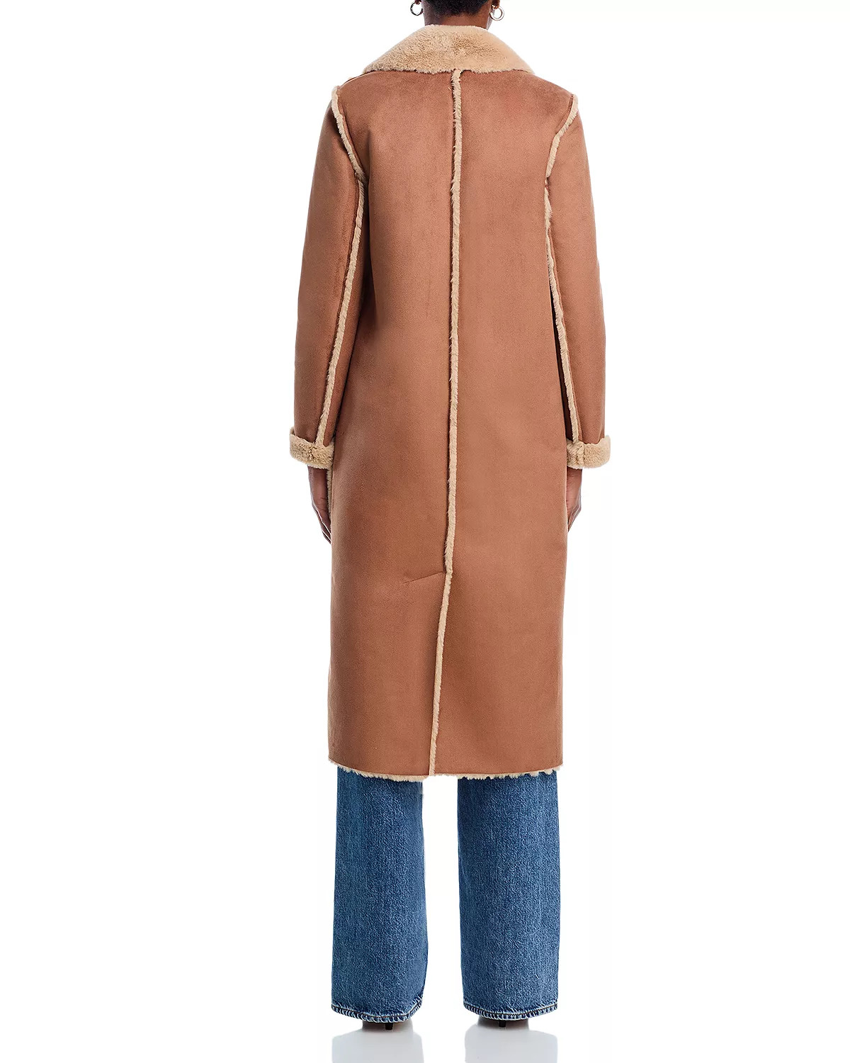 Citron Faux Fur Maxi Coat - 5