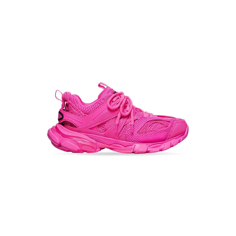 Women's Track Sneaker In Full Mesh in Fluo Pink - 1