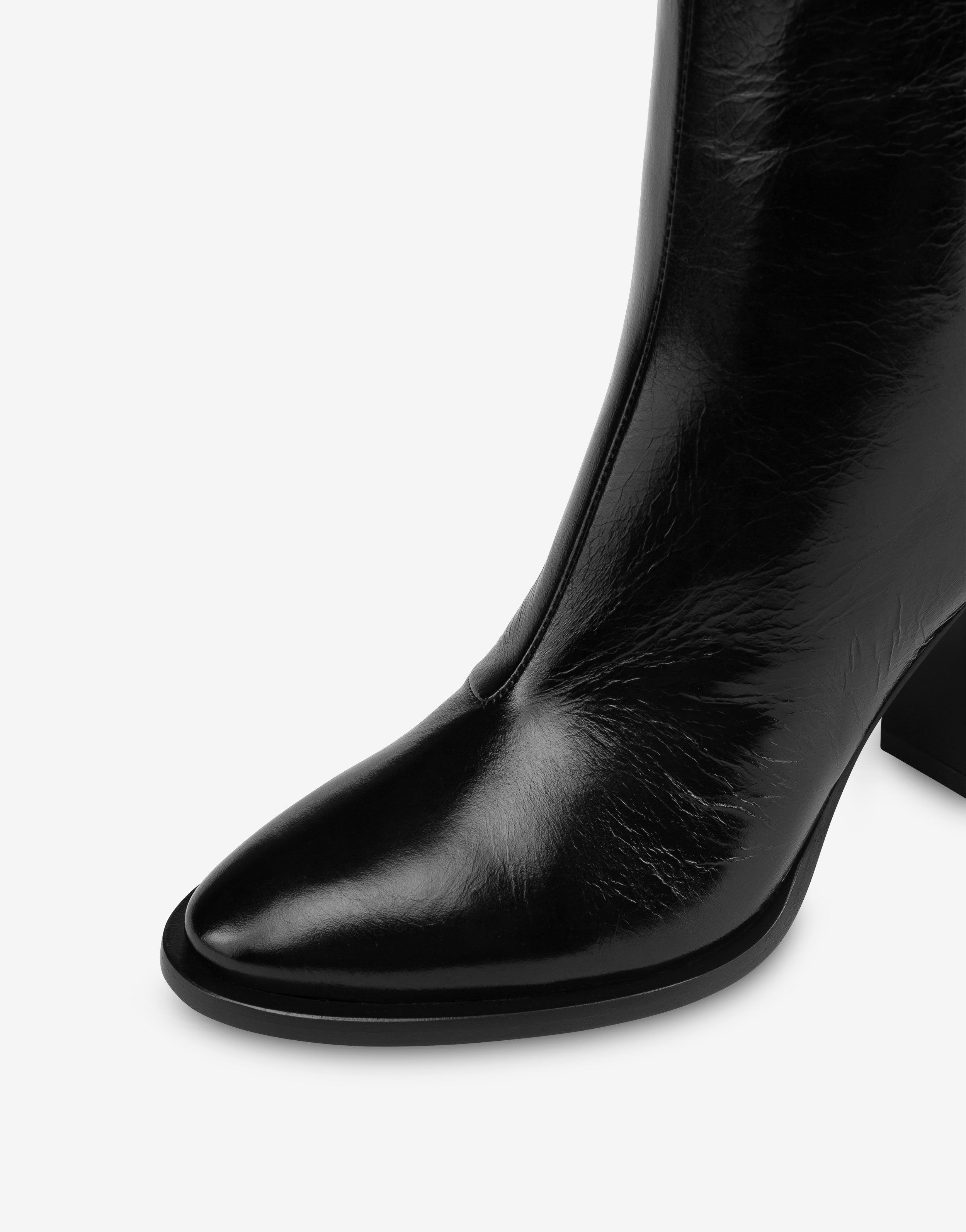 METAL LOGO CALFSKIN BOOTS - 4