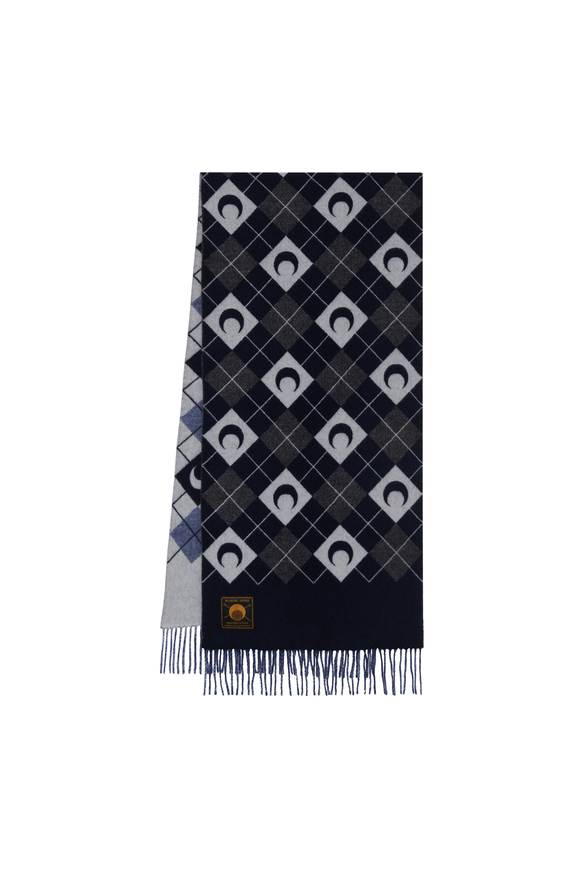 Moon Argyle Knit Scarf - 1