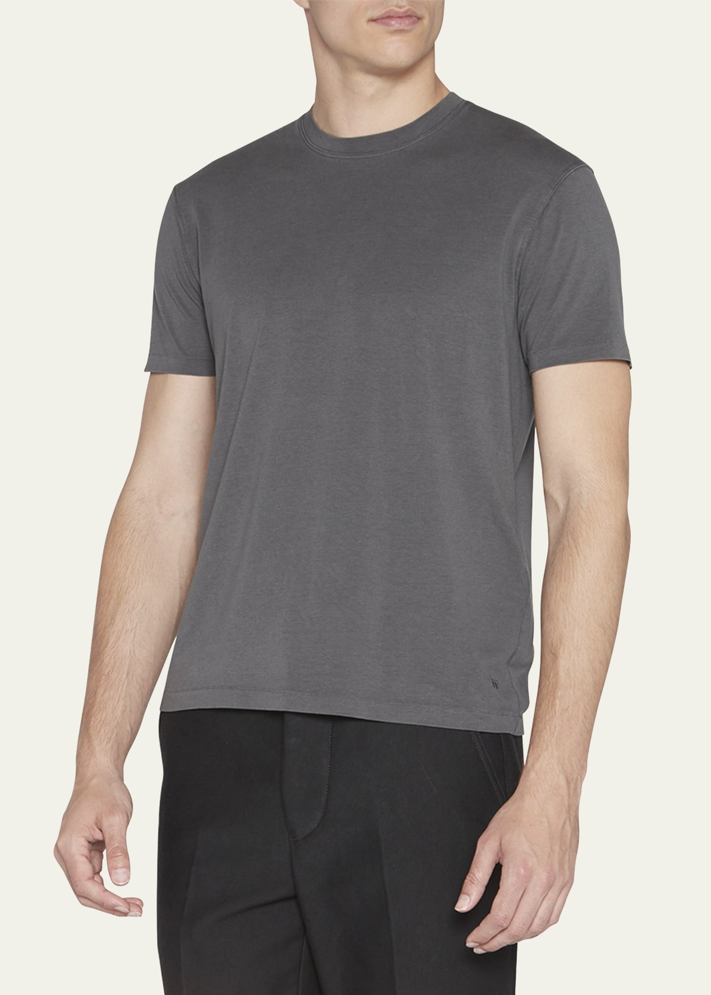 Men's Lyocell-Cotton Crewneck T-Shirt - 4