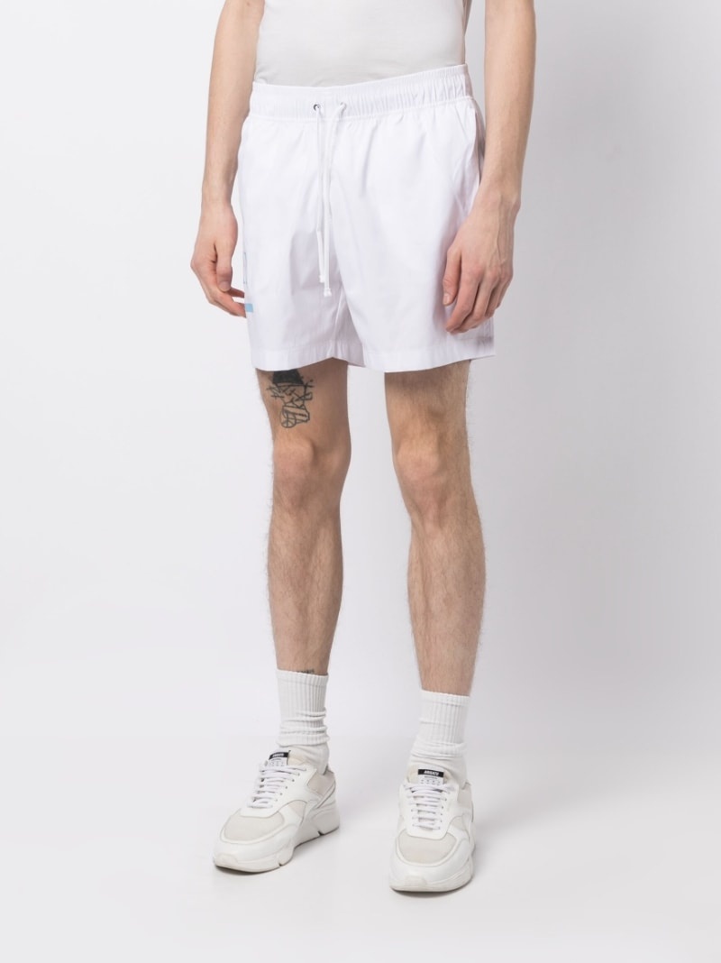 logo-print track shorts - 3