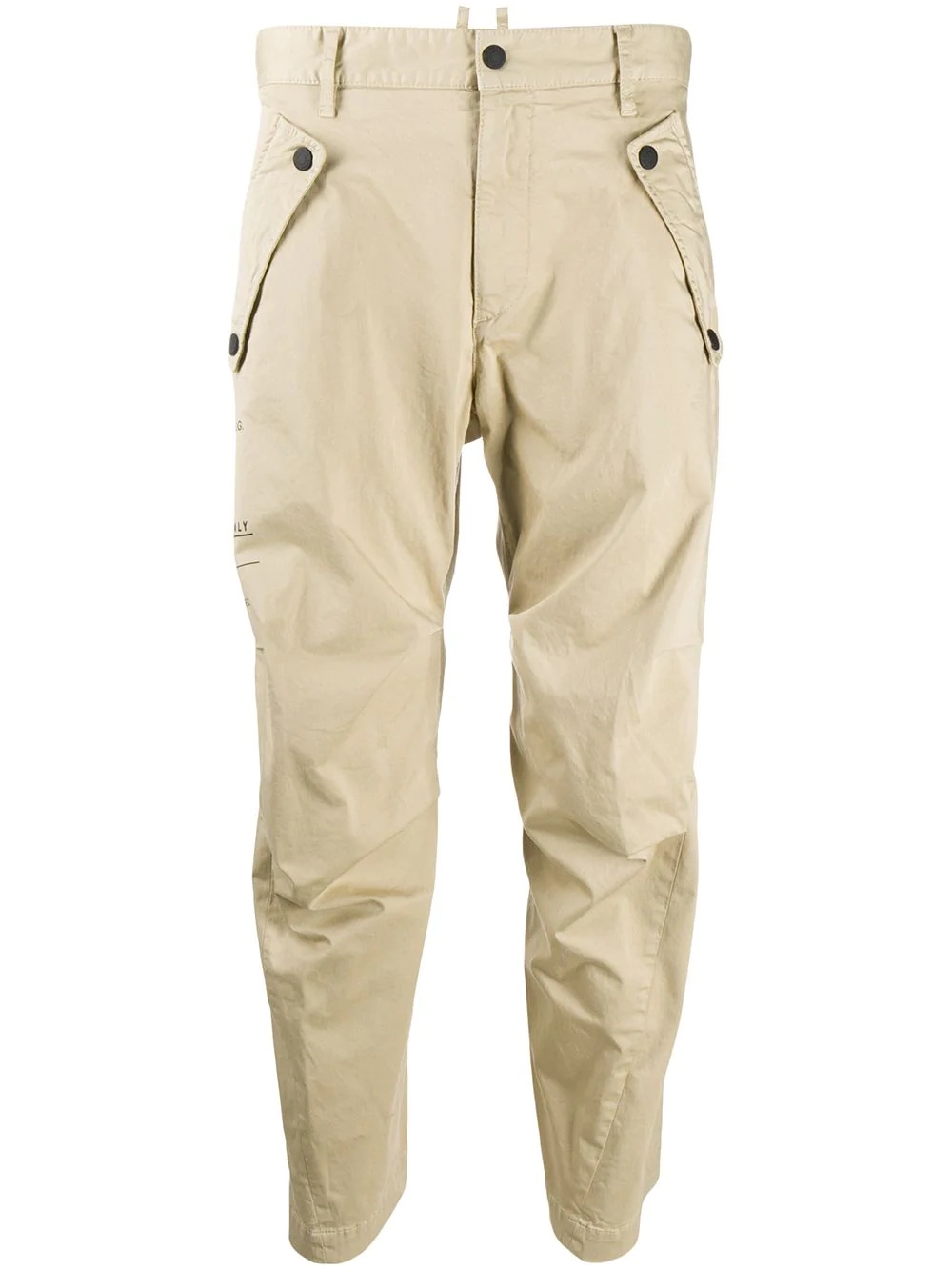 military straight-leg trousers - 1