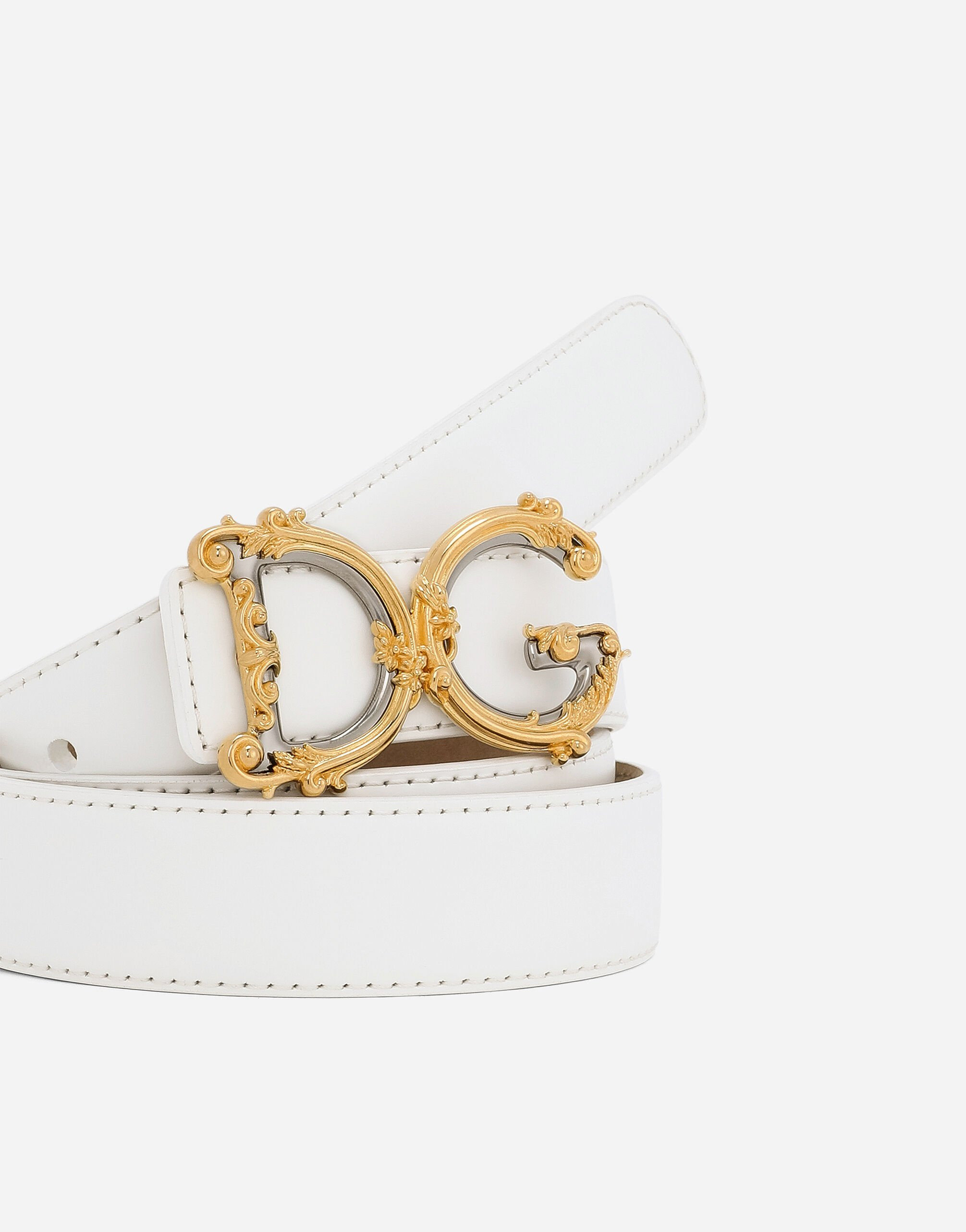 Calfskin belt with logo - 6