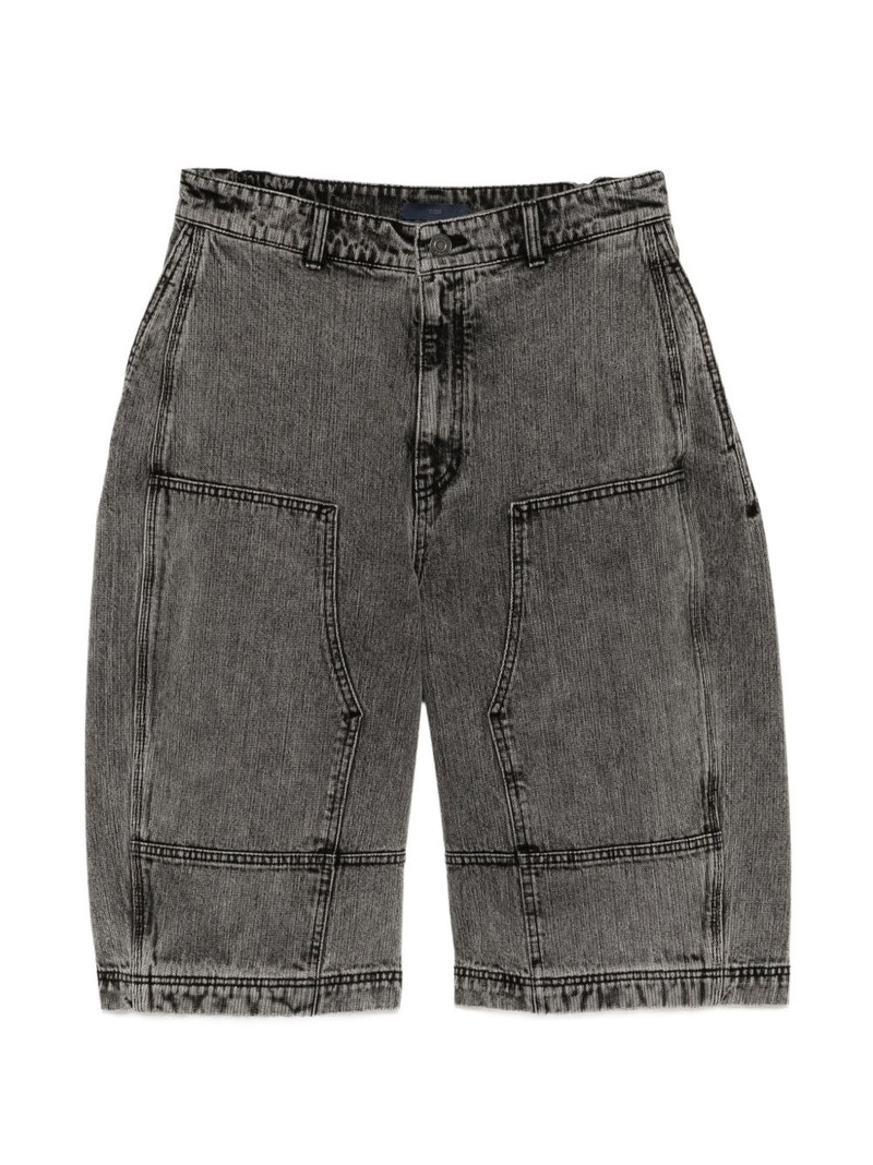 double-panel denim shorts 1