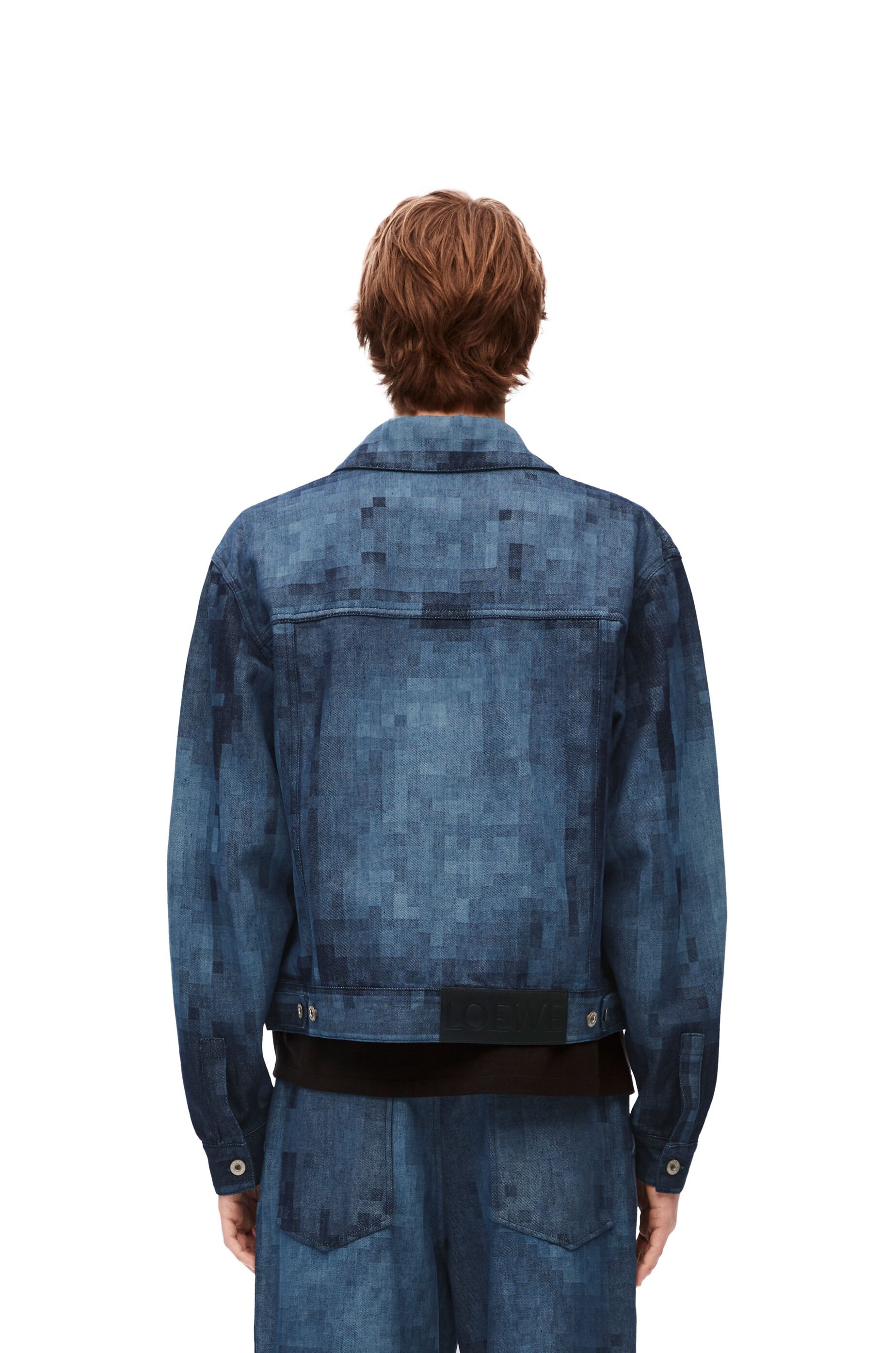 Pixelated jacket in denim - 4