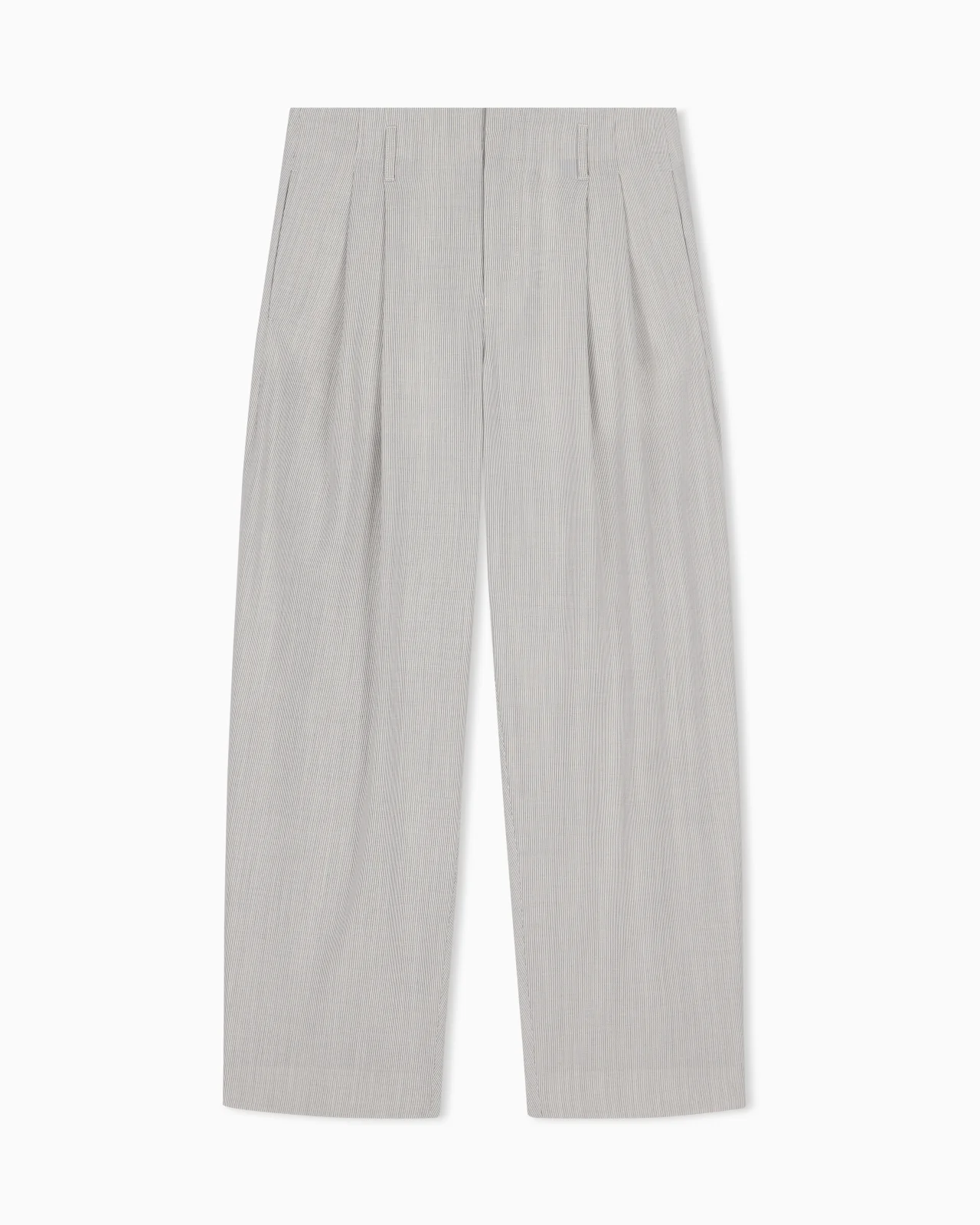 STRIPED TROUSERS IN STRETCH VIRGIN WOOL - 1
