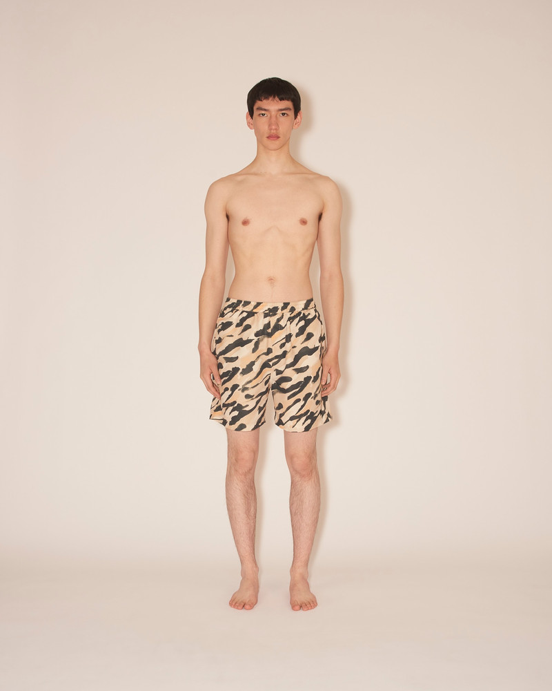 Nanushka KENAN - Recycled polyester shorts - Hand painted abstract animal outlook
