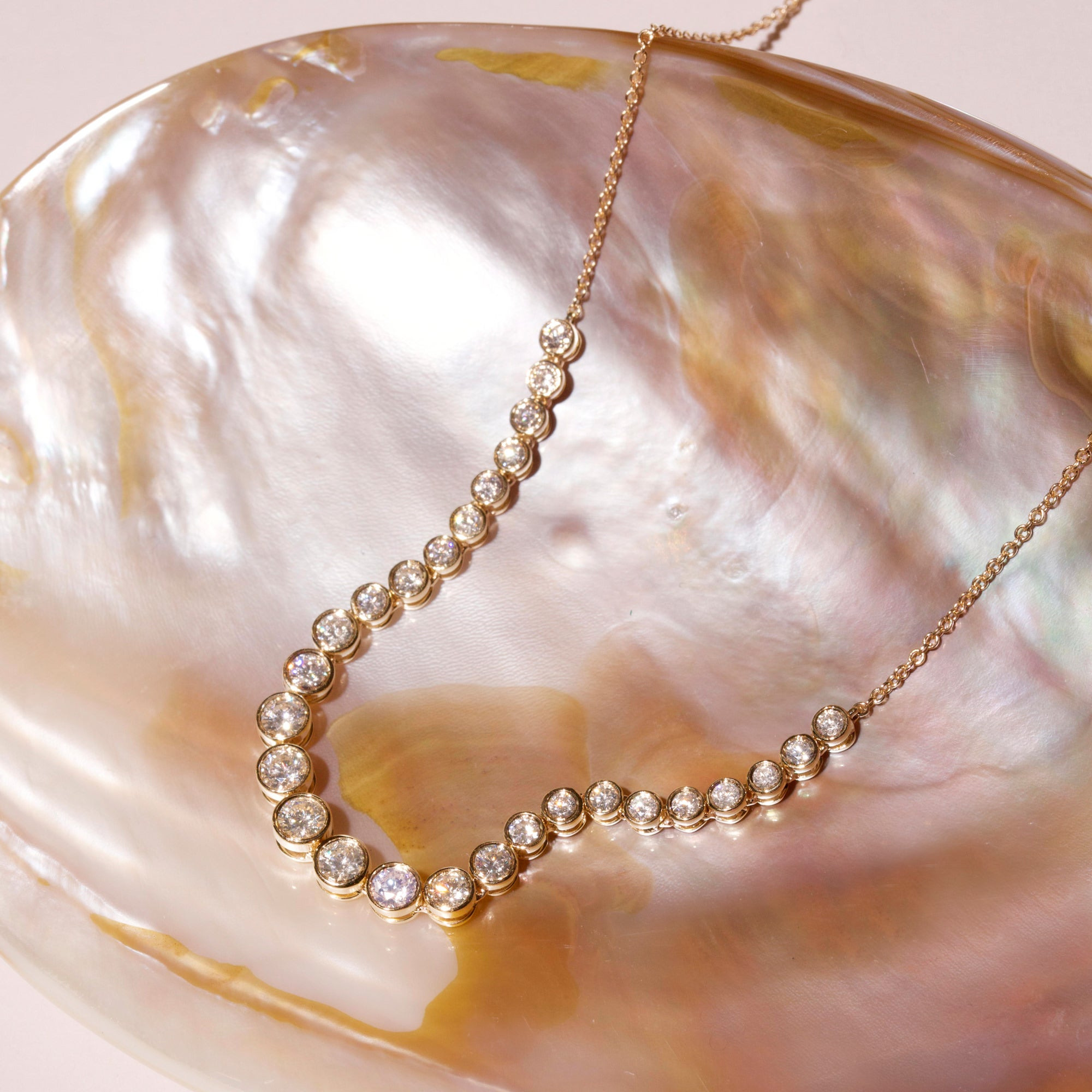 Let It Slide Diamond Tennis Necklace - 3