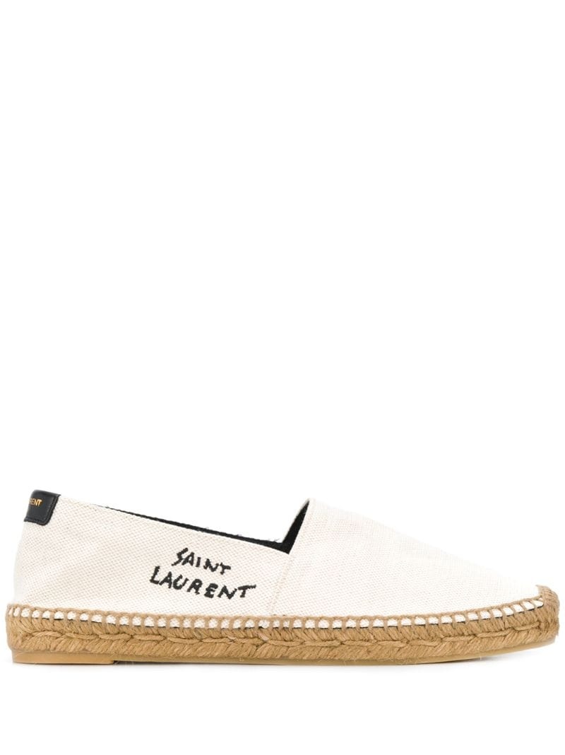 logo-embroidered espadrilles - 1