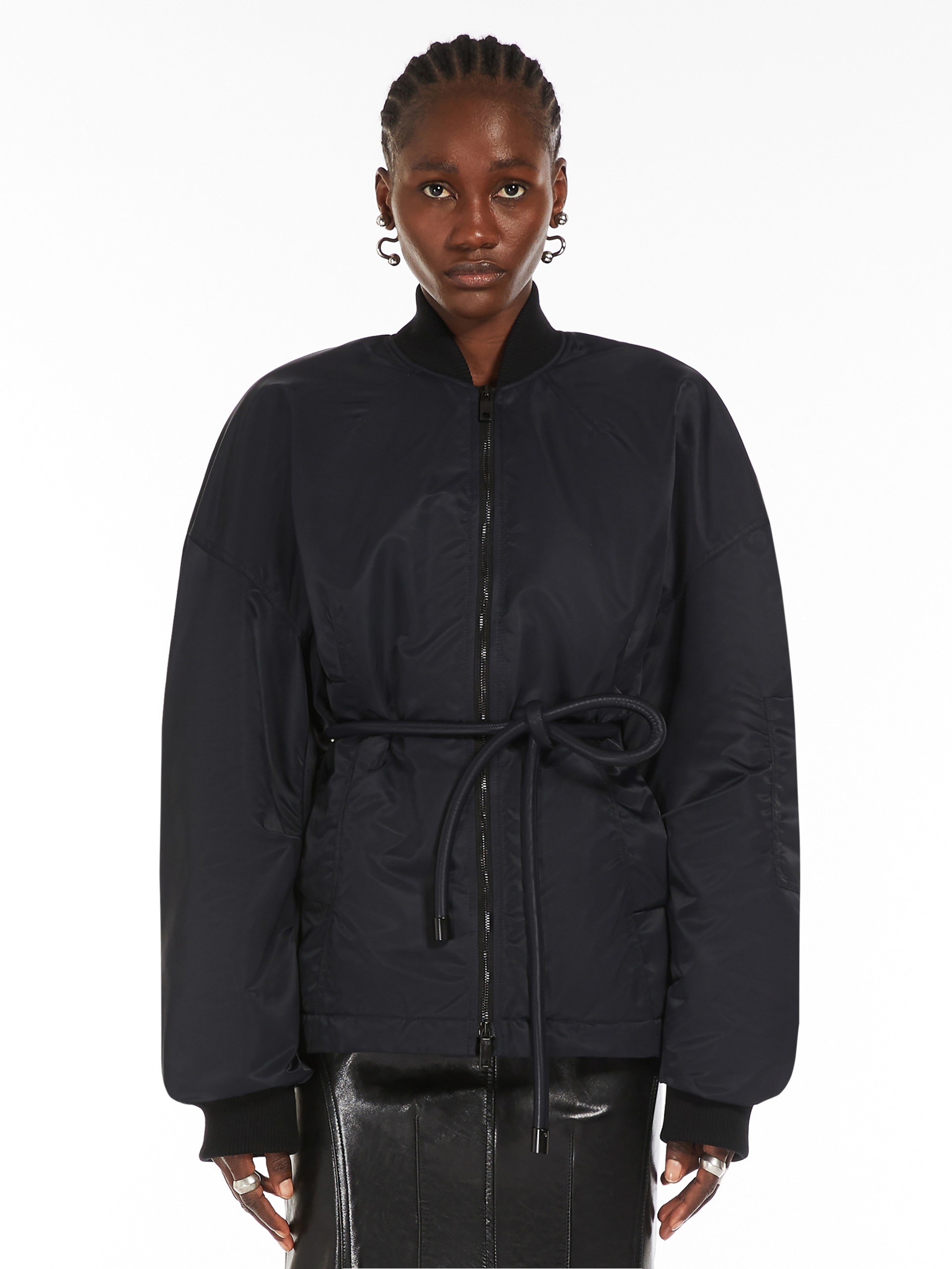 SPORTMAX [ショート] ZEBU ボンバージャケット Sportmax ZEBU Short bomber jacket | REVERSIBLE