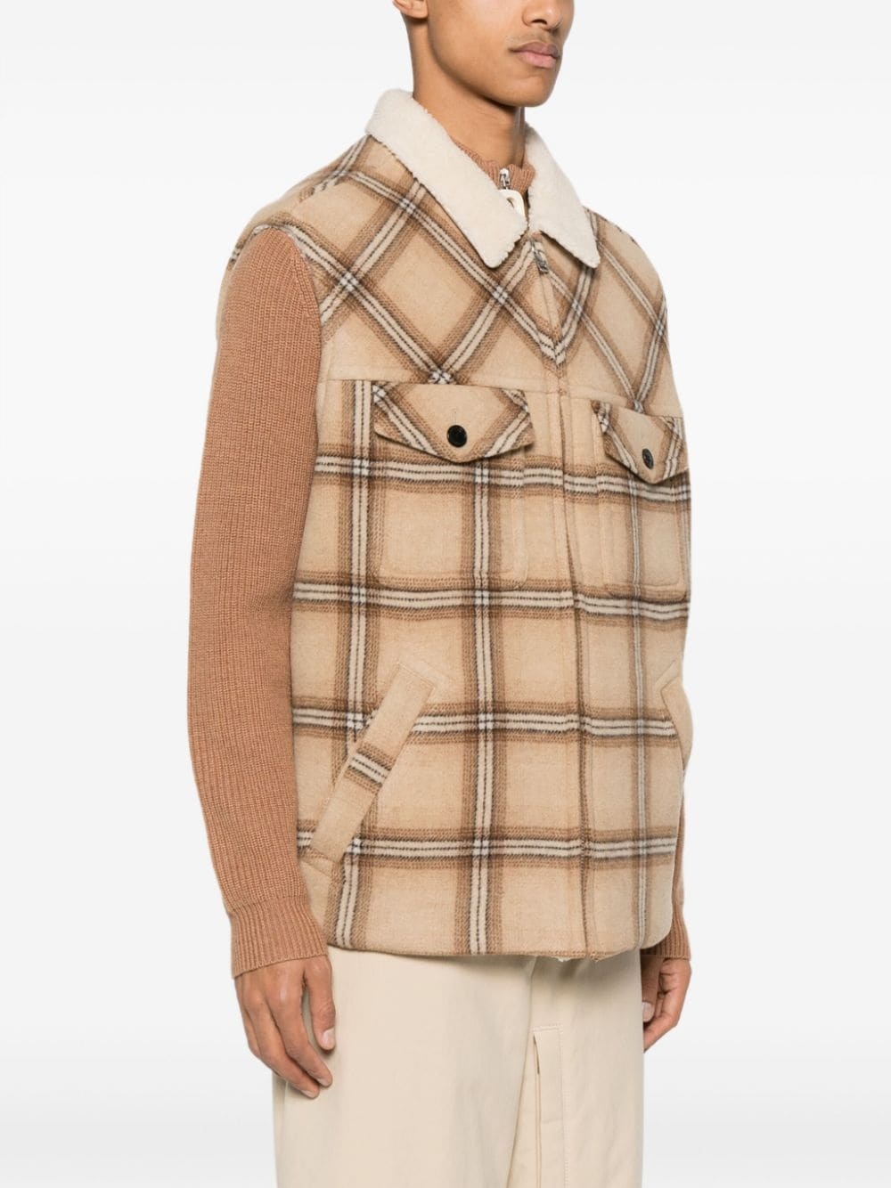 Kiran plaid-check gilet - 4