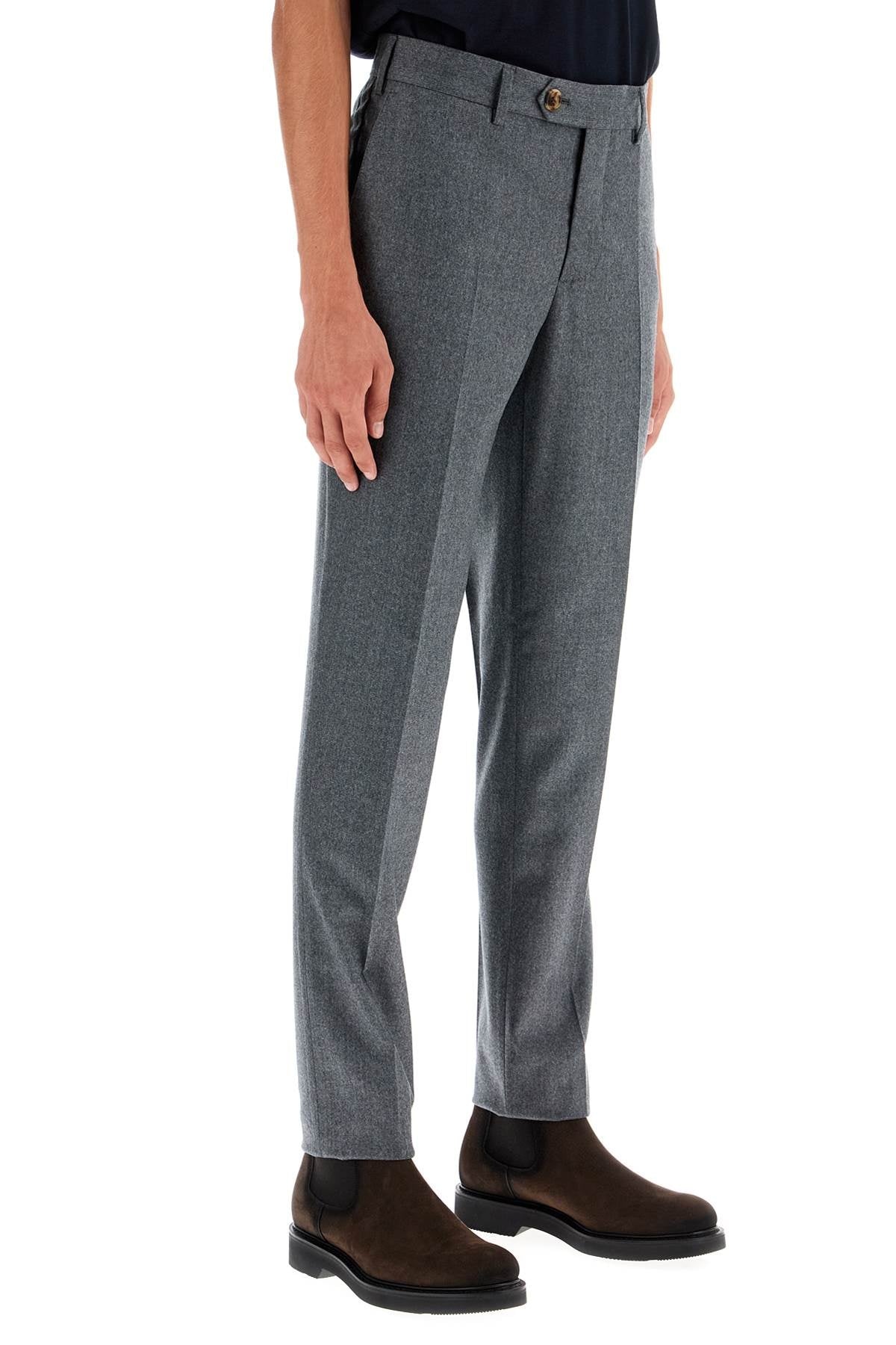 ITALIAN FIT FLANNEL TROUSERS FOR A - 3