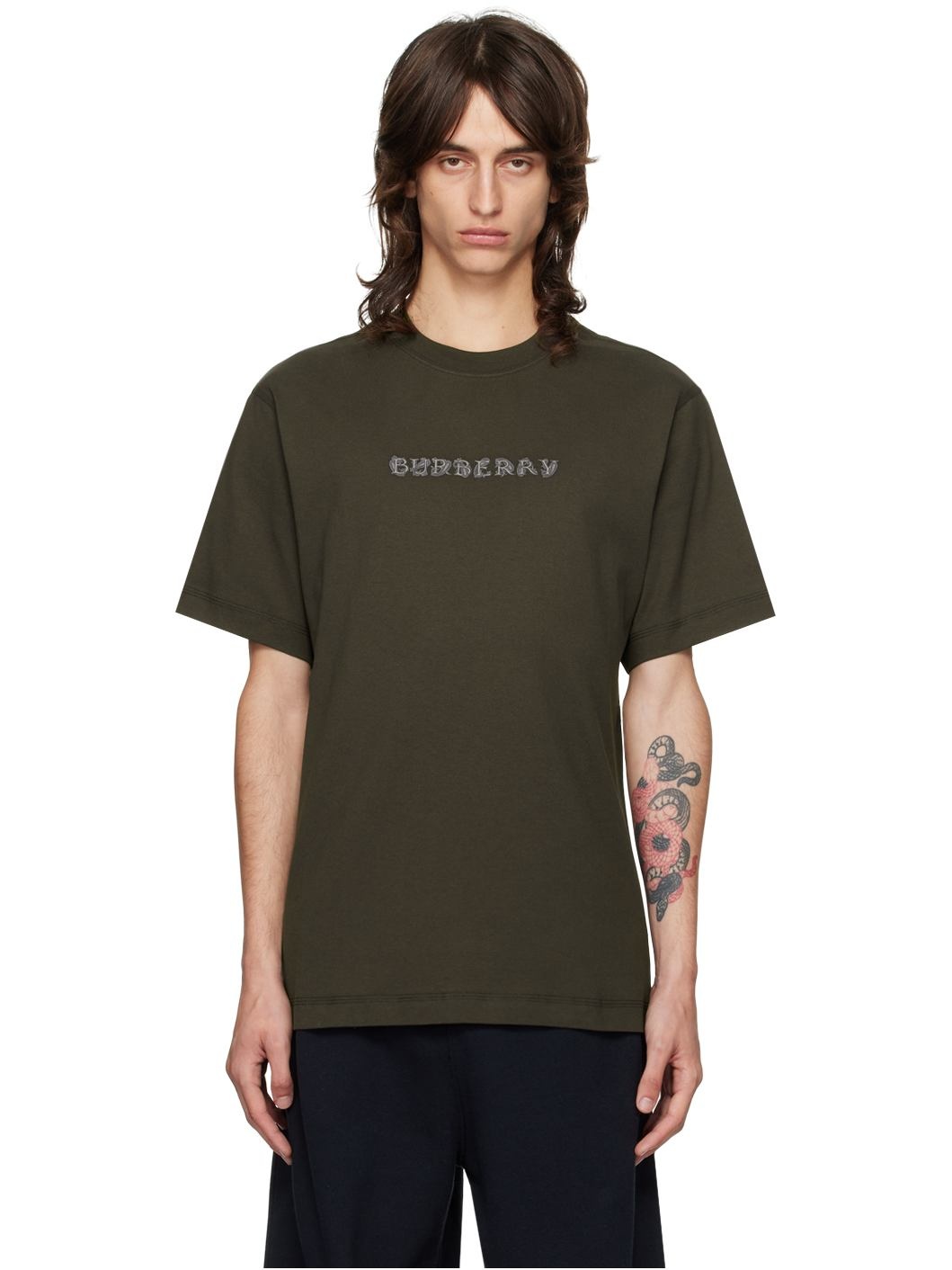 Brown Printed Paisley Logo T-shirt - 1