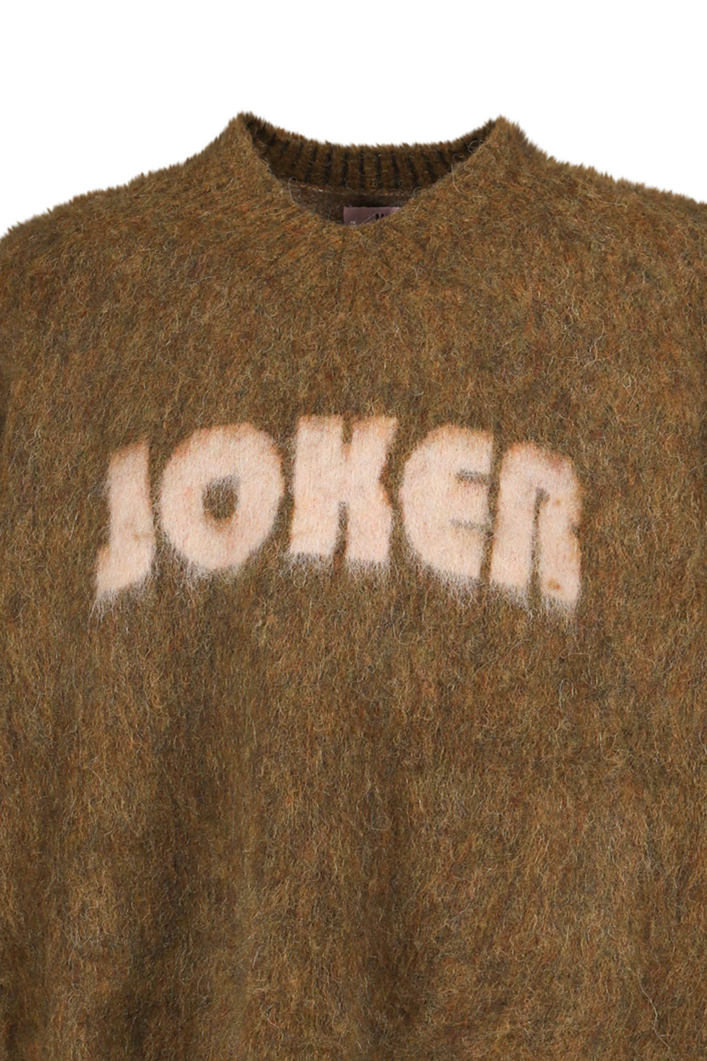 BRUSHED MOHAIR V-NECK JUMPER / BRW - 4