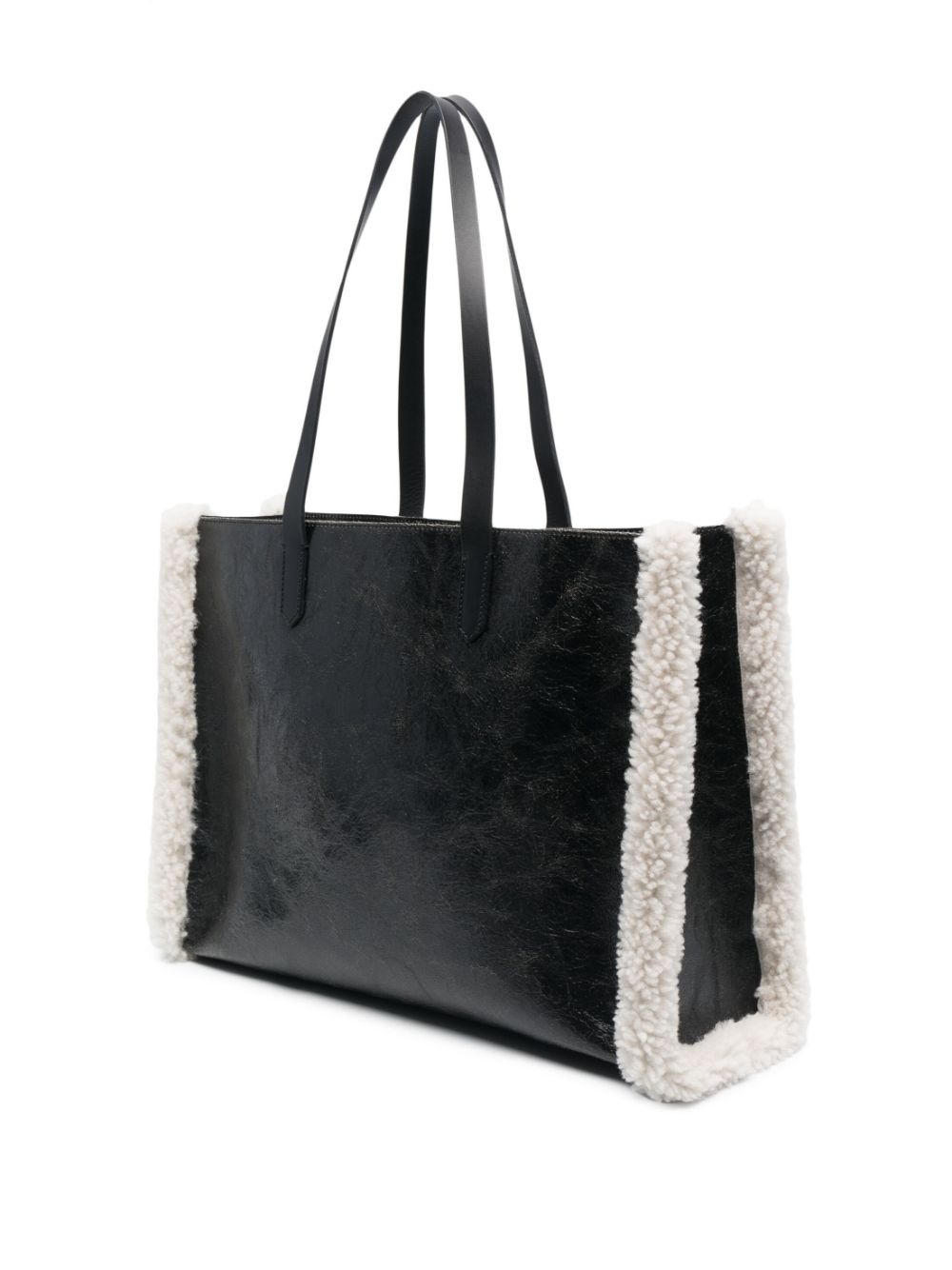 logo-embellished leather tote bag - 4