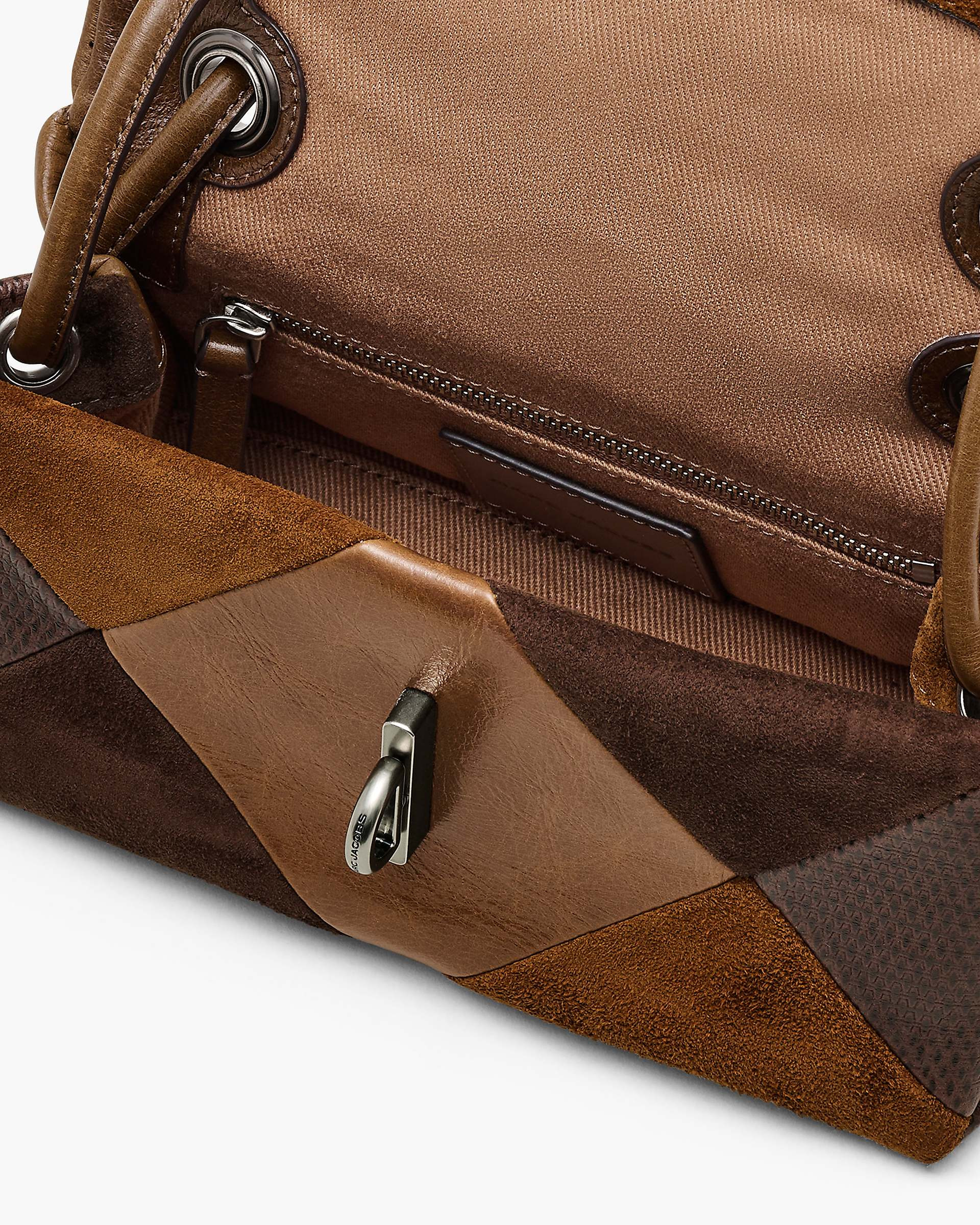 THE SUEDE PATCHWORK MINI DUAL SHOULDER BAG - 4