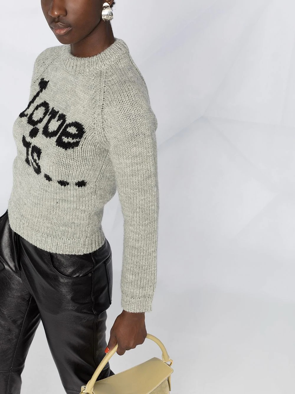 knitted Love Is wool jumper - 3