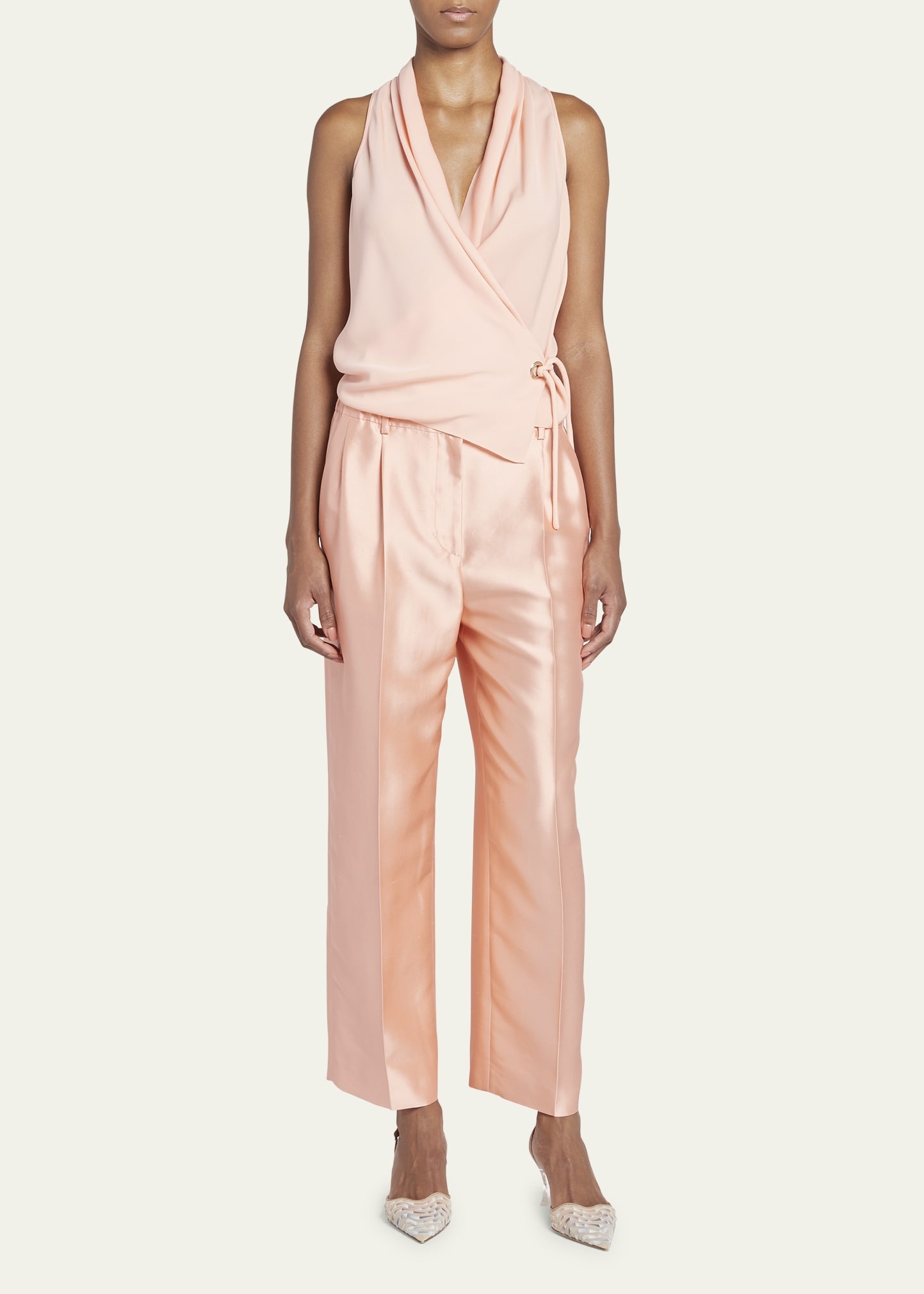 Silk Wrap Blouse - 2