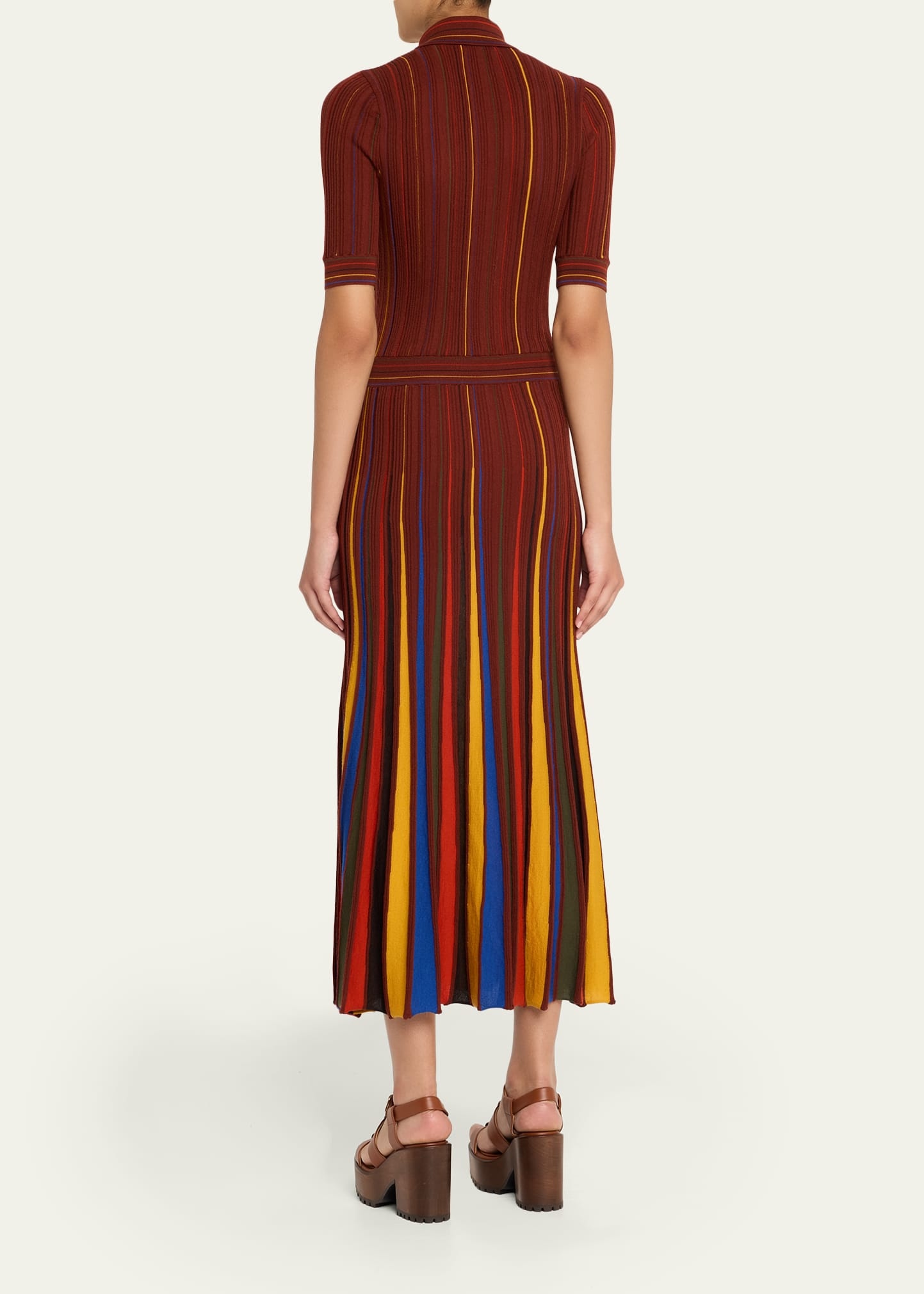 Calypso Pinstripe Merino Dress - 3