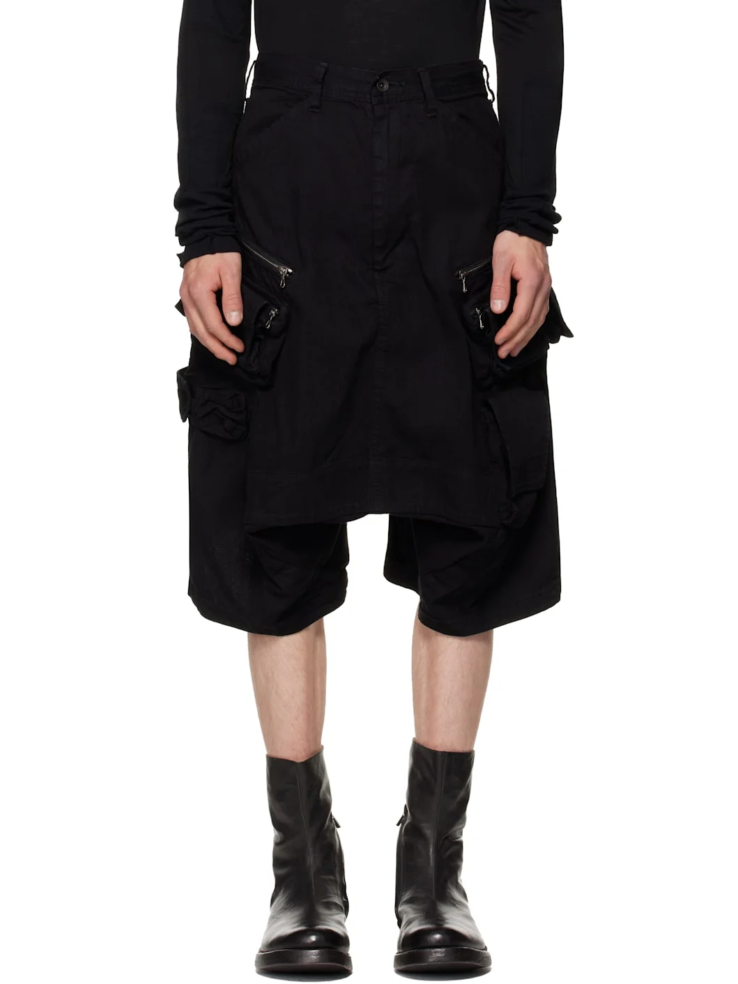 Black Tactical Kite Shorts - 1