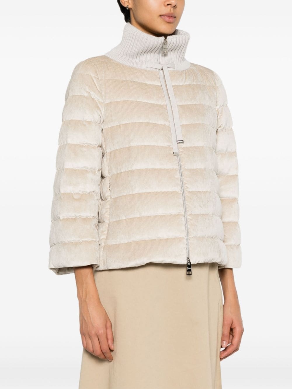 Resort Cape velvet puffer jacket - 3