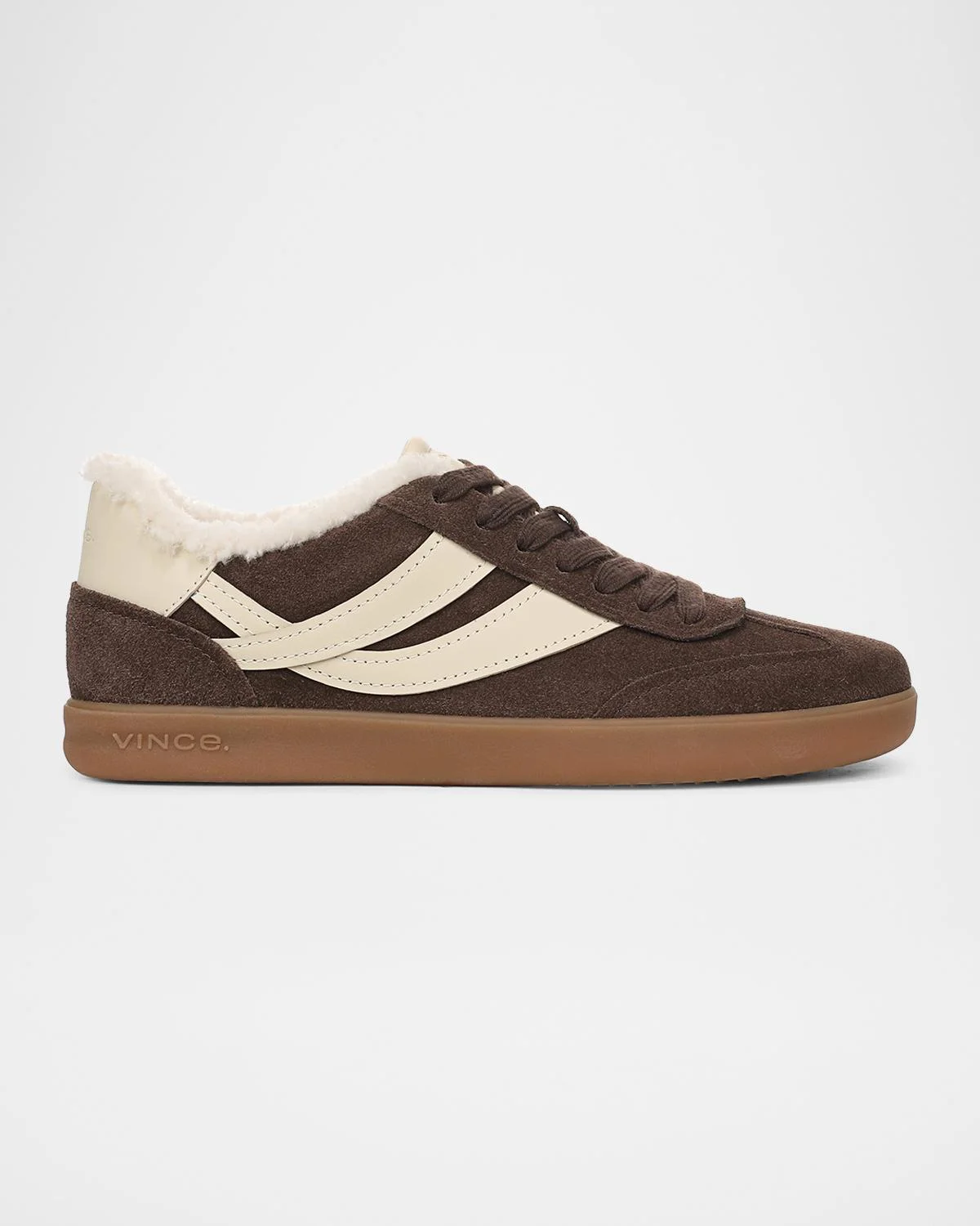 Oasis Shearling-Lined Suede Low-Top Sneakers - 1