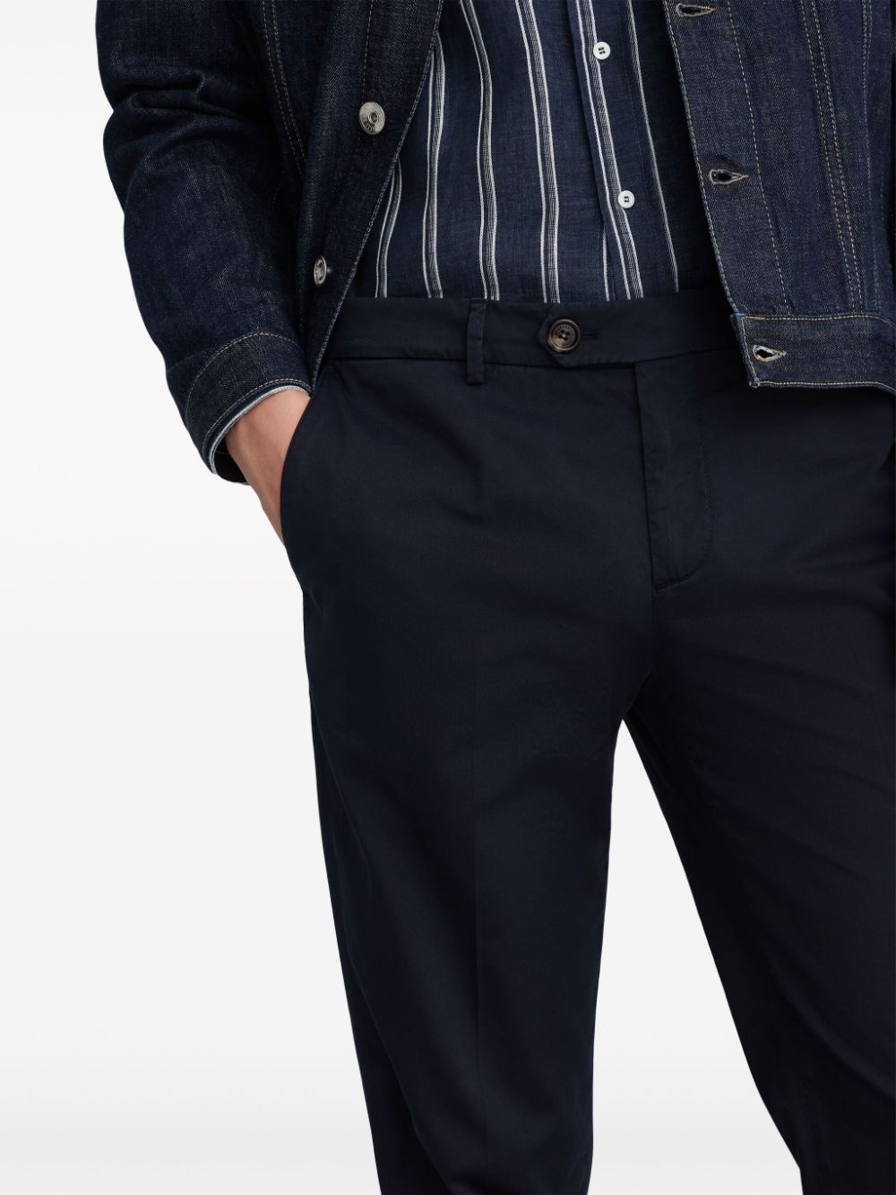 mid-rise slim-fit chinos - 4