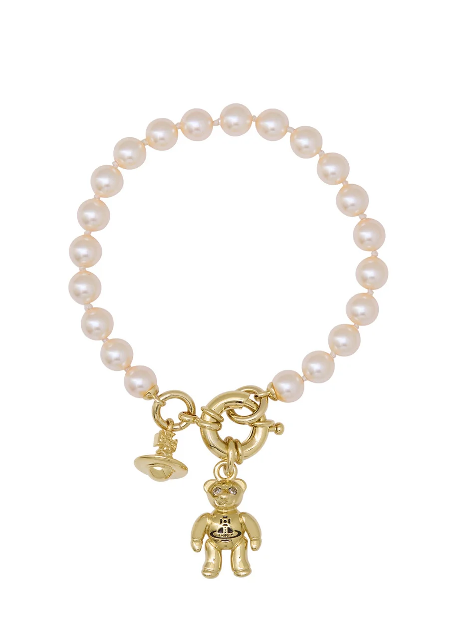 Vivienne Westwood Ruby Teddy Pearl Bracelet - 1