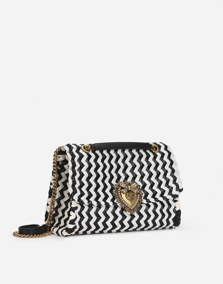 Large Devotion shoulder bag in woven nappa leather - 3