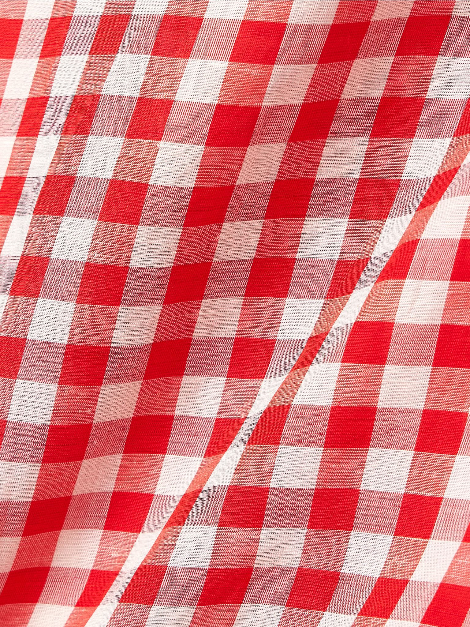 Coraline gingham woven mini dress Red - 4