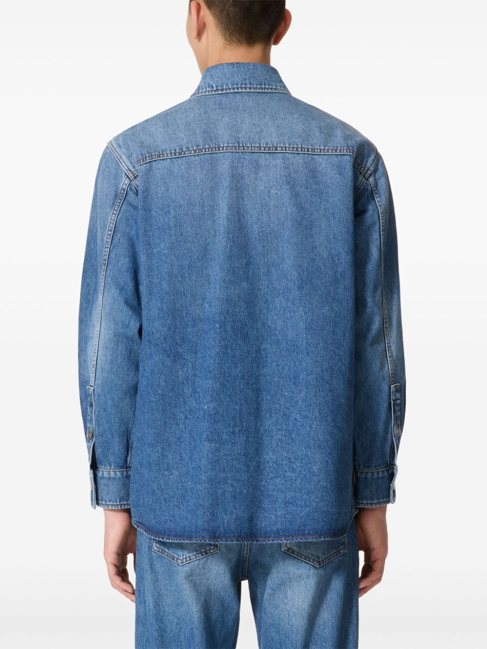 faded denim shirt - 4