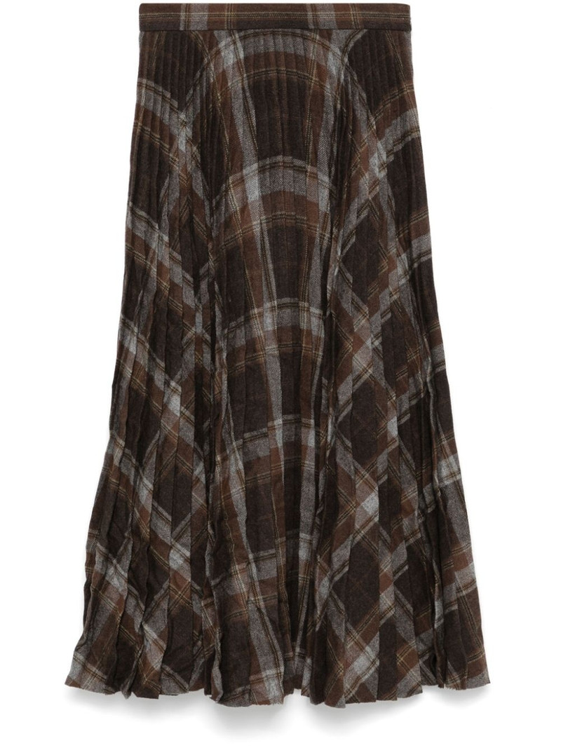 pleated crease-effect midi skirt 1