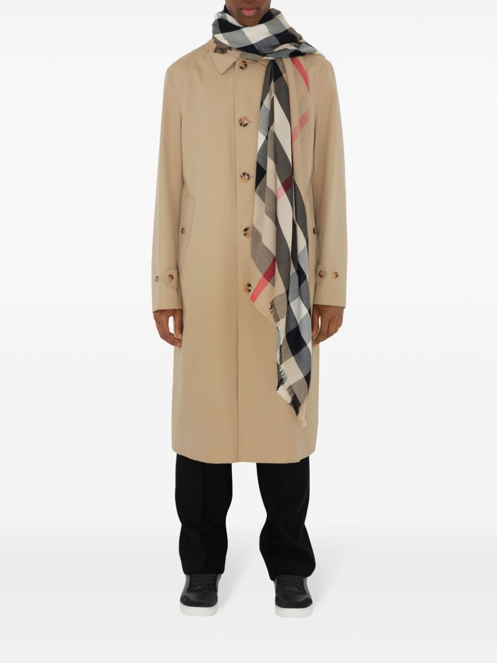House Check cashmere scarf - 5