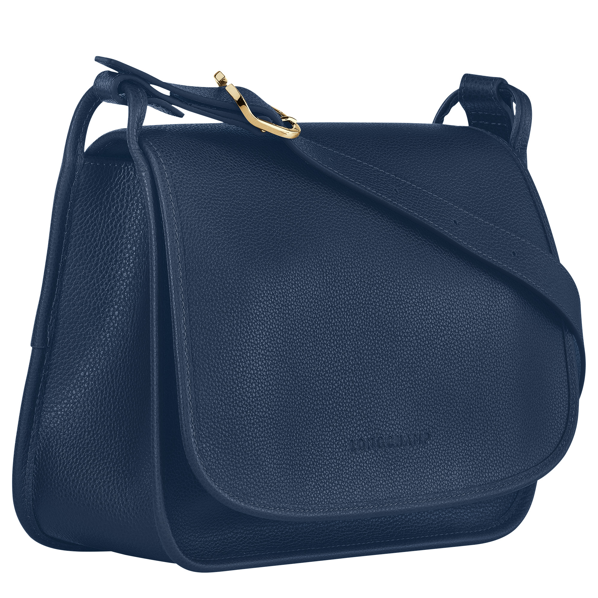 Le Foulonné M Crossbody bag Navy - Leather - 3