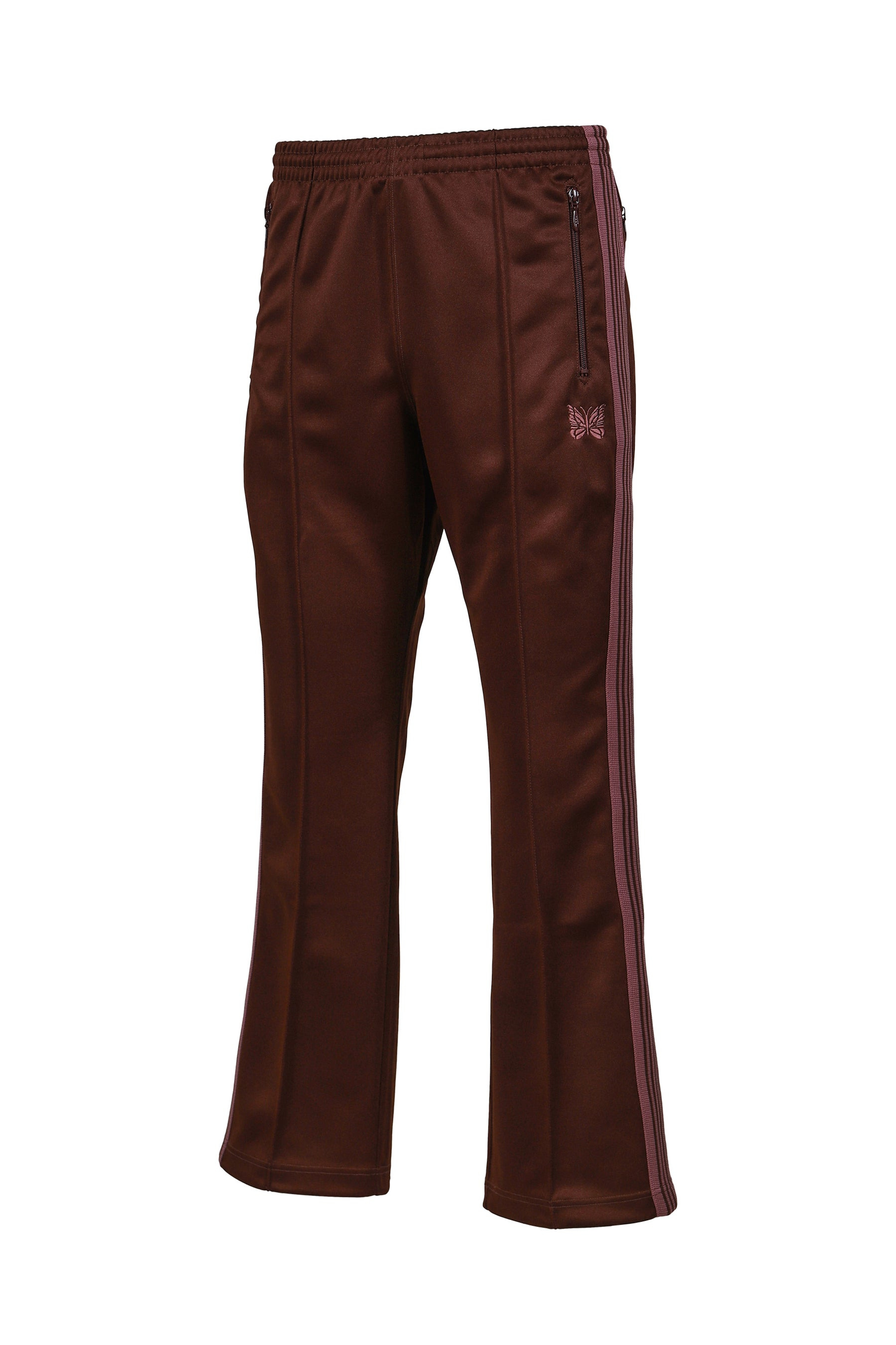 BOOT-CUT TRACK PANT - POLY SMOOTH / BRW - 5