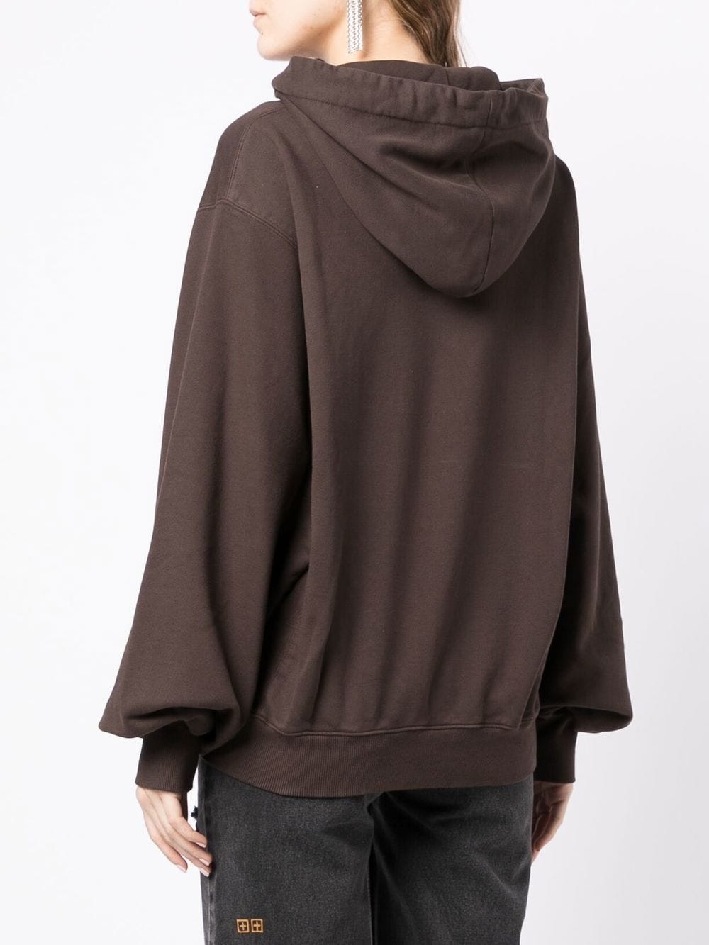 slogan drawstring hoodie - 4