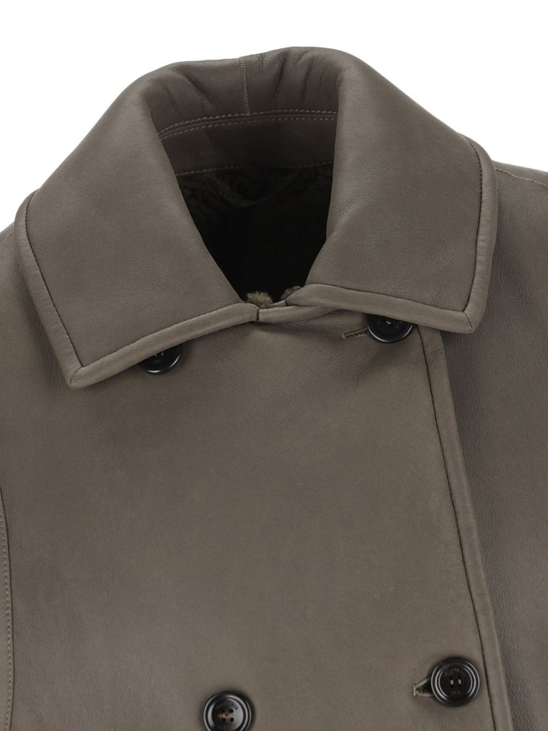 double-breasted shearling coat 4