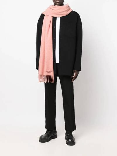 Acne Studios fringed wool scarf outlook