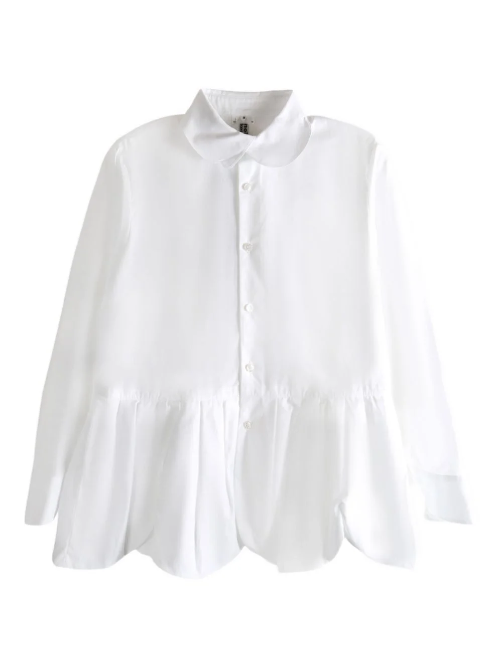 Peter Pan collar pleated blouse - 1