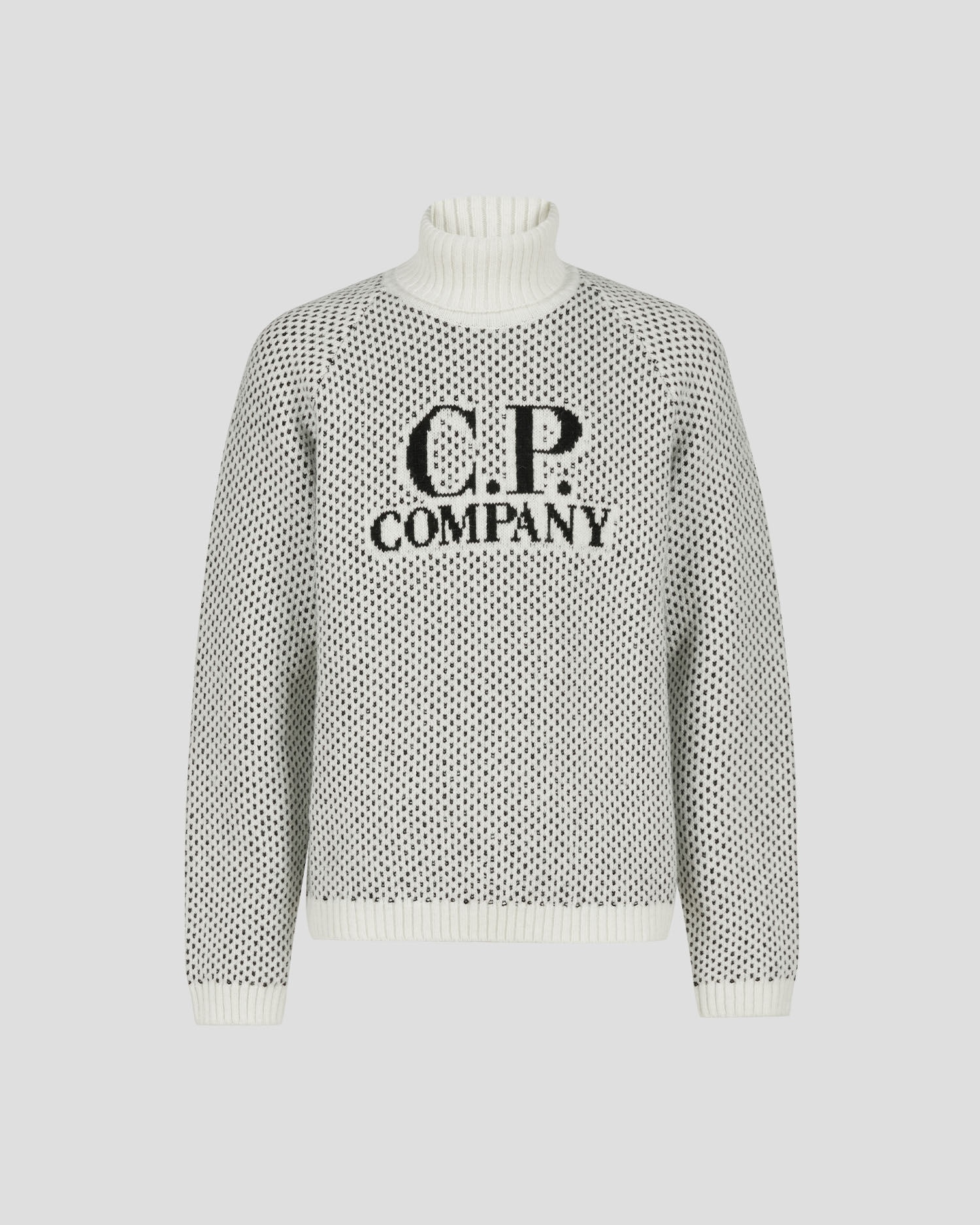 C.P. Company Logo-Jacquard Virgin Wool Sweater