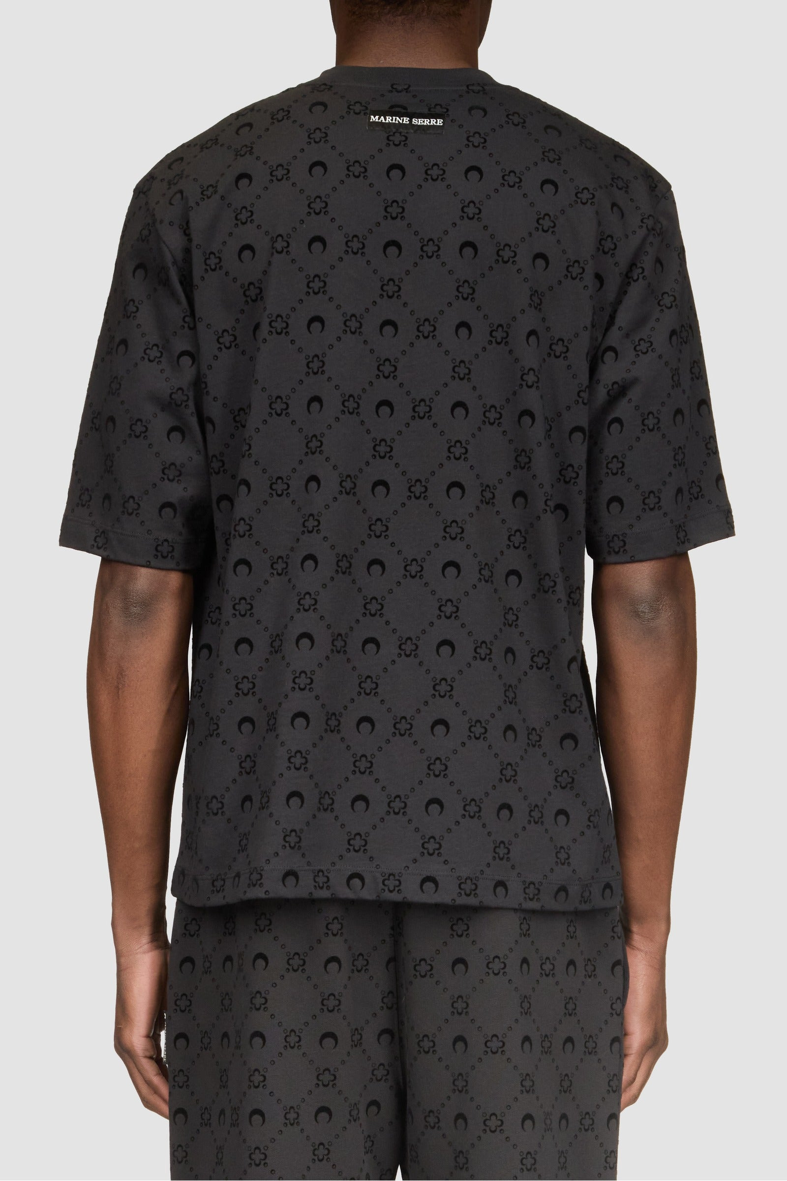 Moonogram Flocked Jersey Relaxed T-Shirt - 3