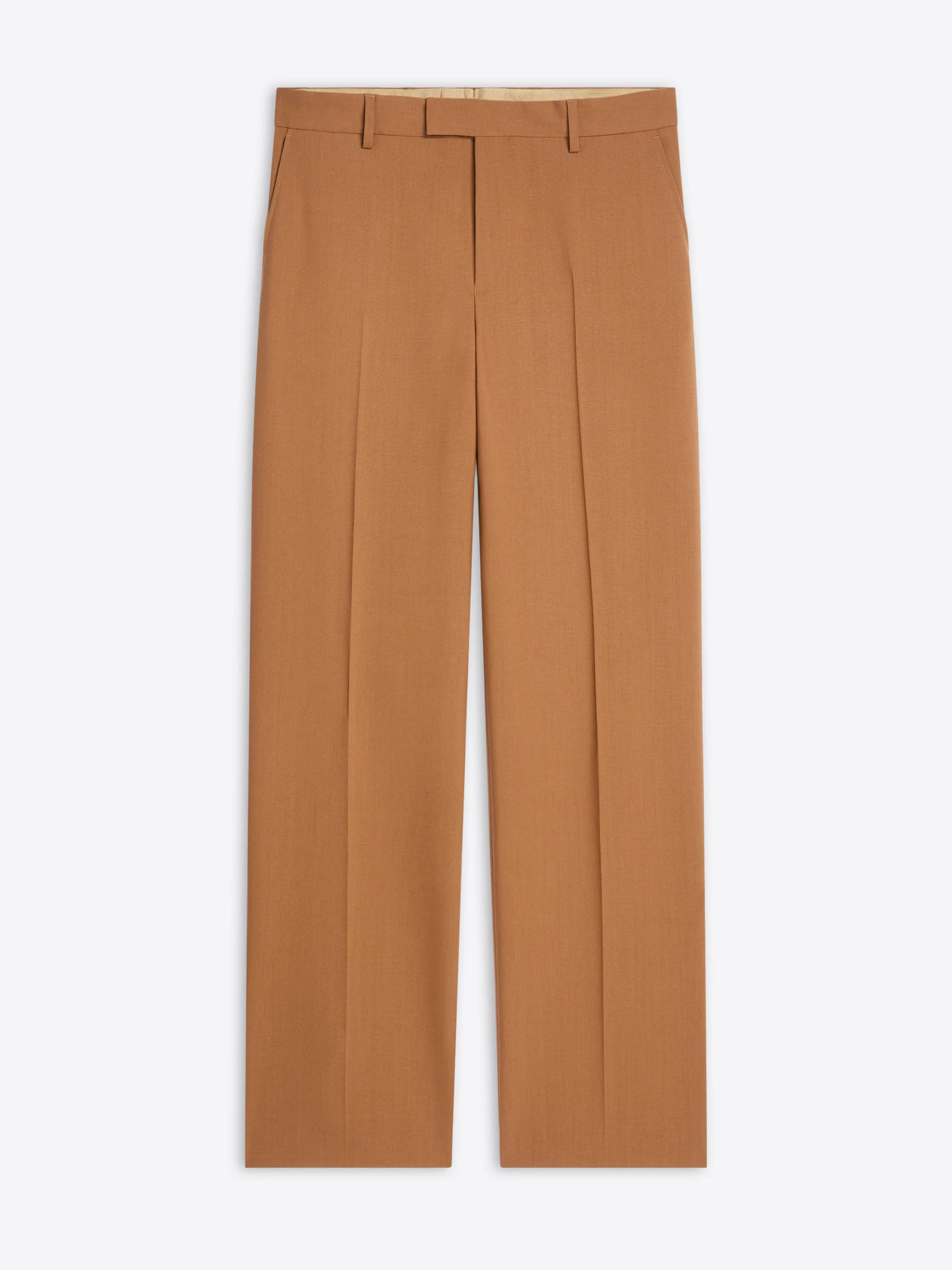 LONG STRAIGHT-LEG WOOL PANTS - 1