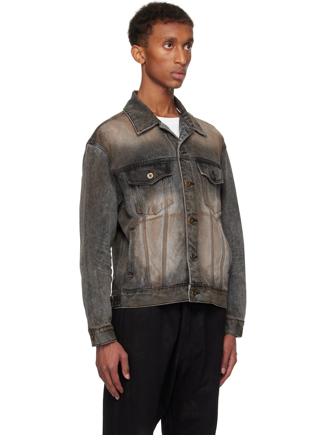Black Washed Denim Jacket - 2