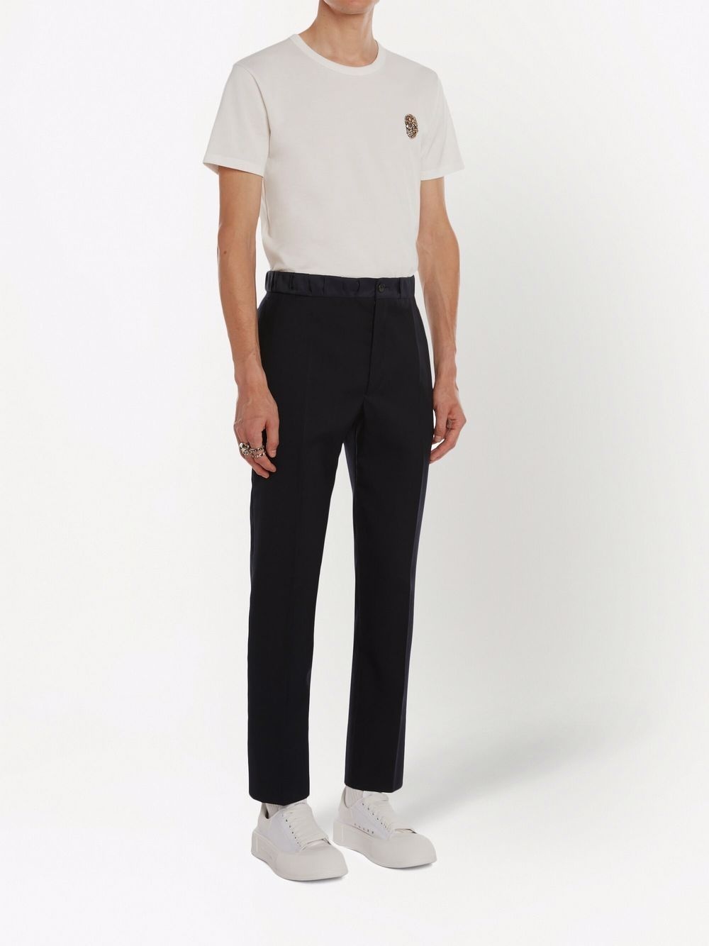 mid-rise straight leg trousers - 3