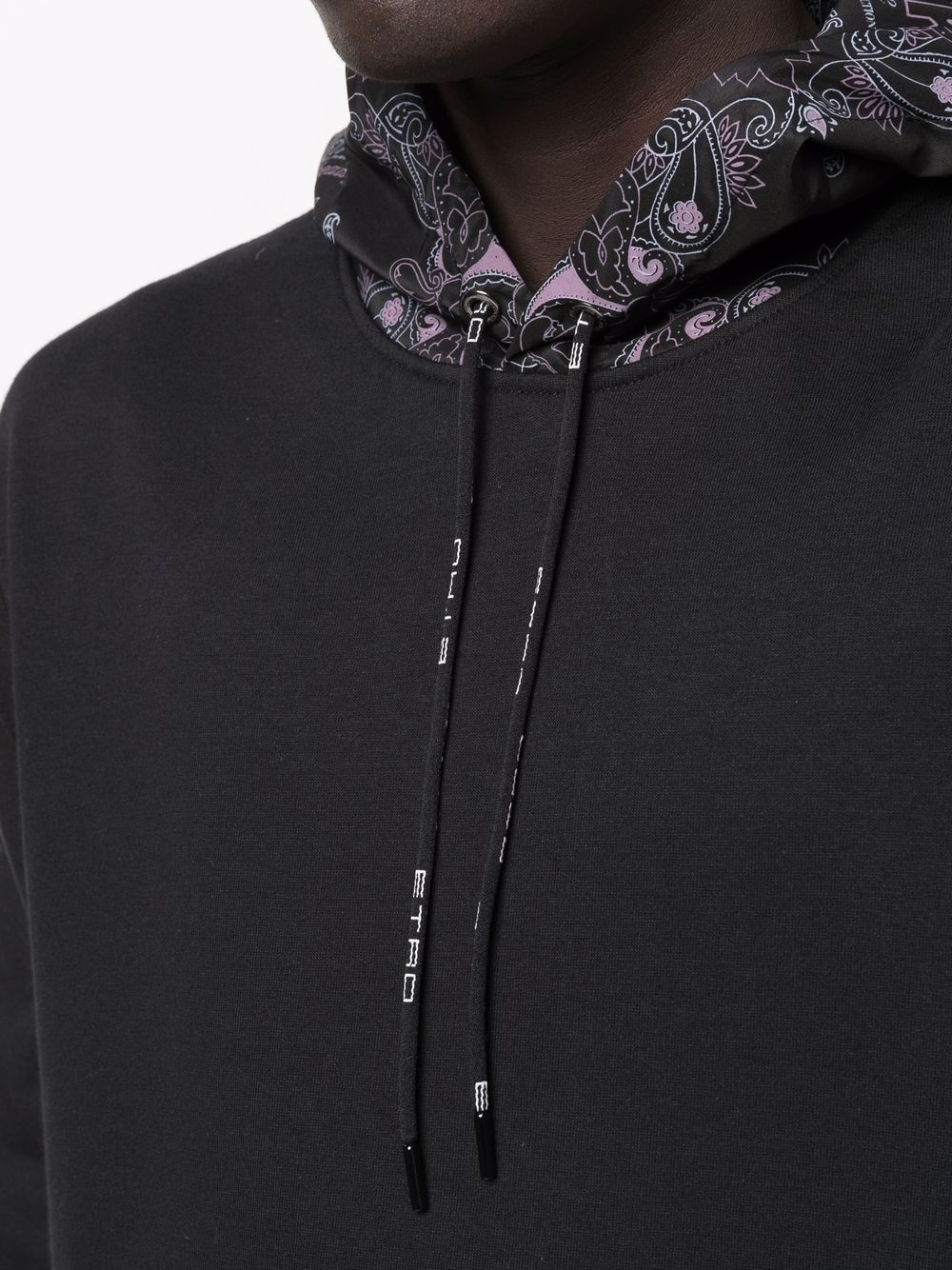 paisley-print pullover jersey hoodie - 5